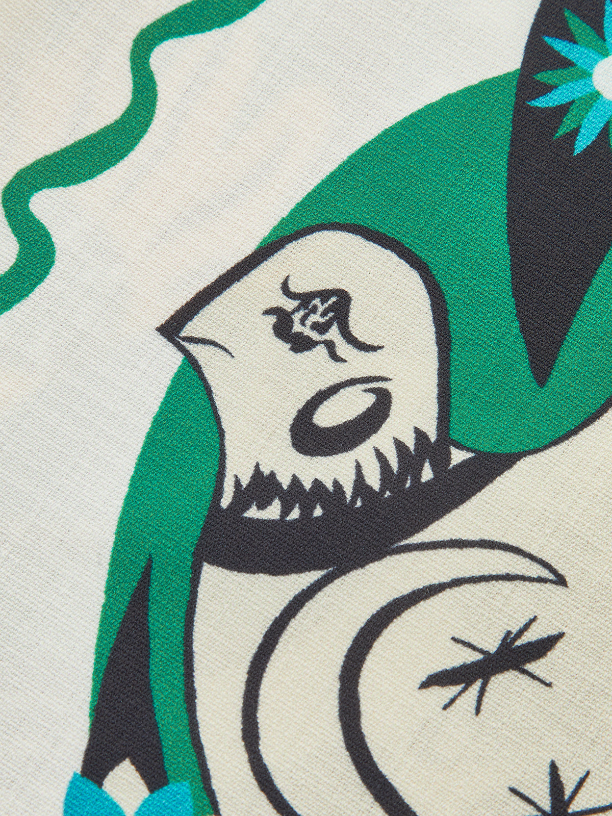 Graphic Print Crop Top With Wide-Leg Pants Set-Chicvia