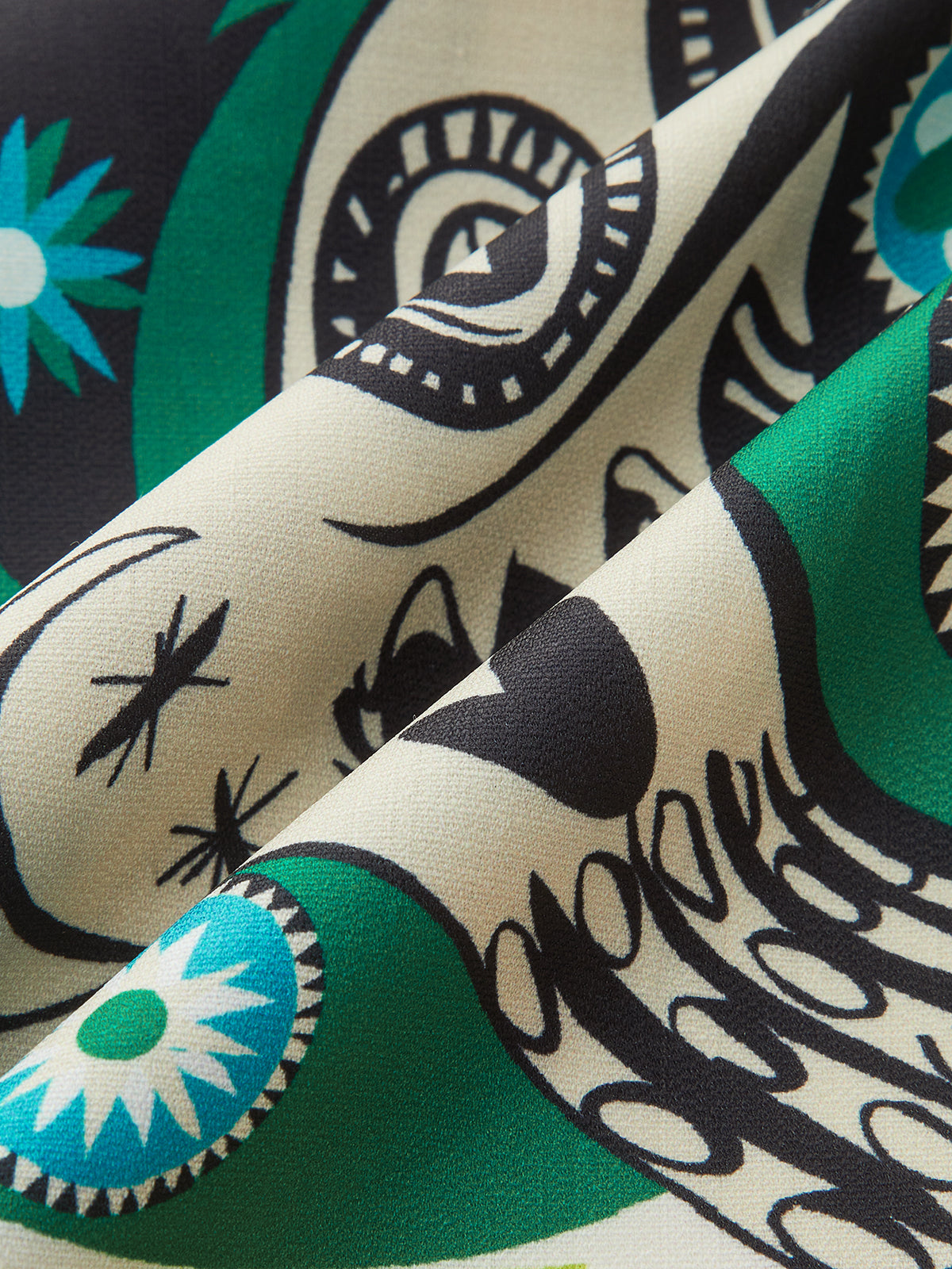 Graphic Print Crop Top With Wide-Leg Pants Set-Chicvia