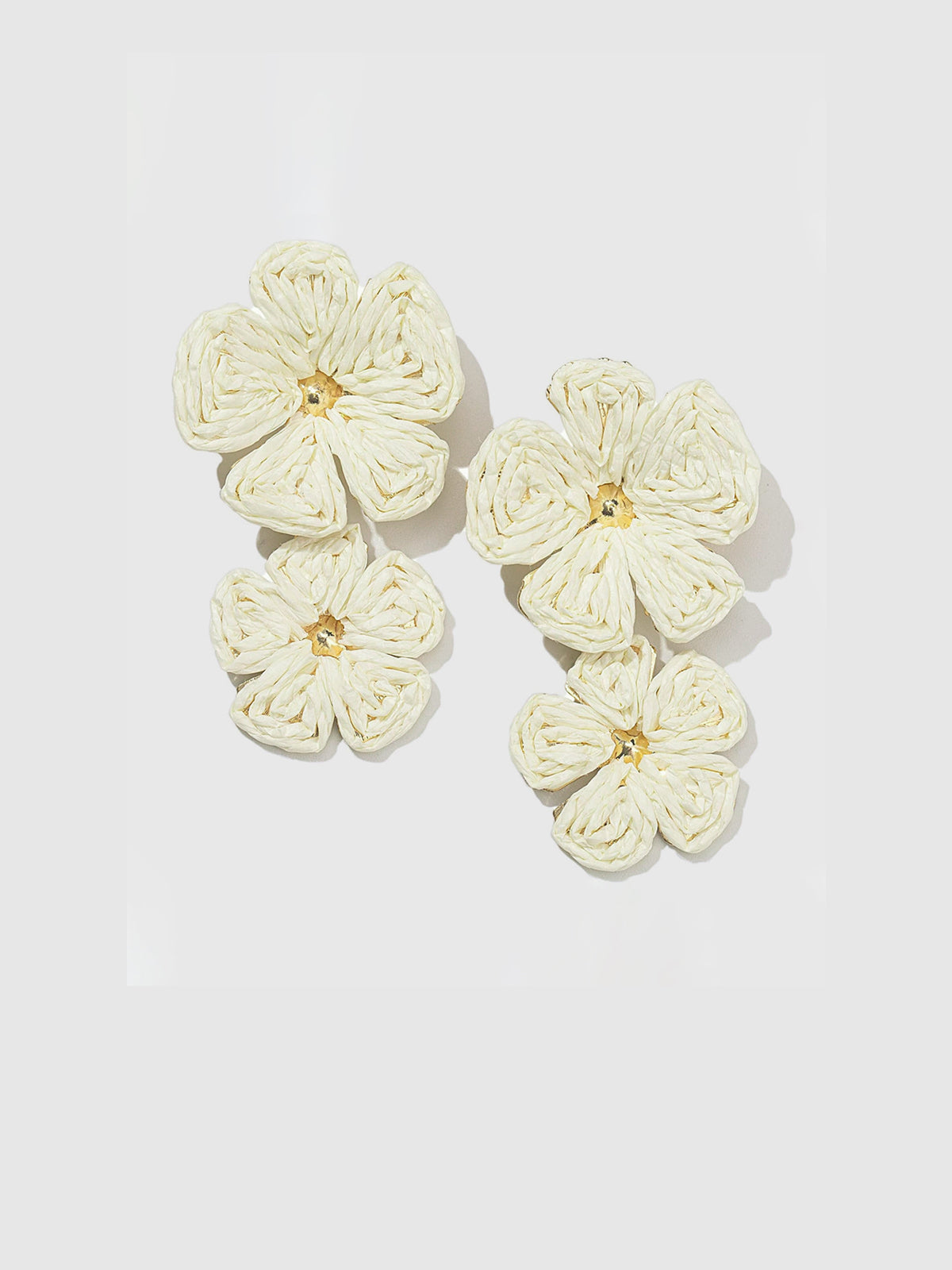 Gilded Lace Petal Earrings-Chicvia