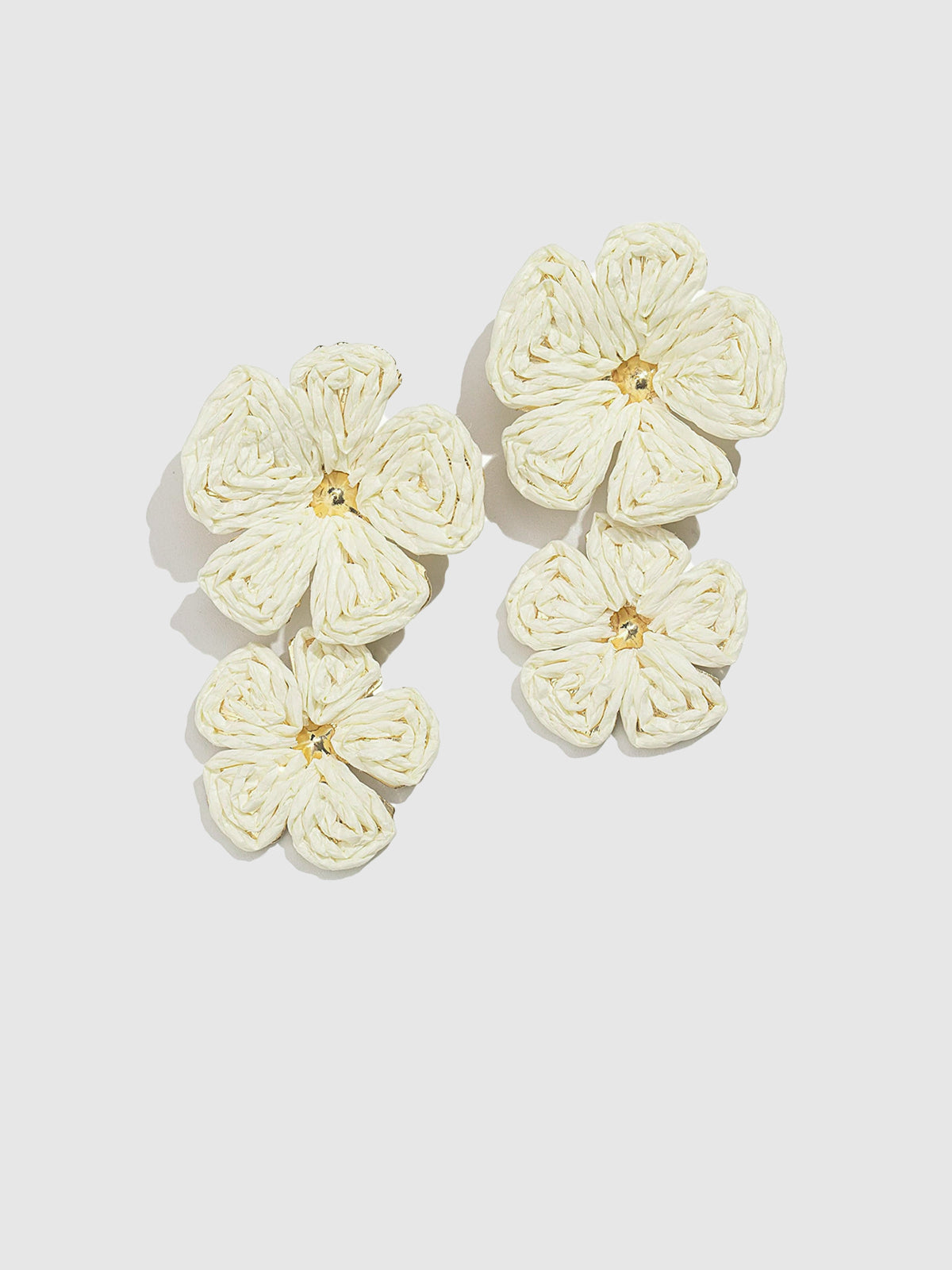 Gilded Lace Petal Earrings-Chicvia