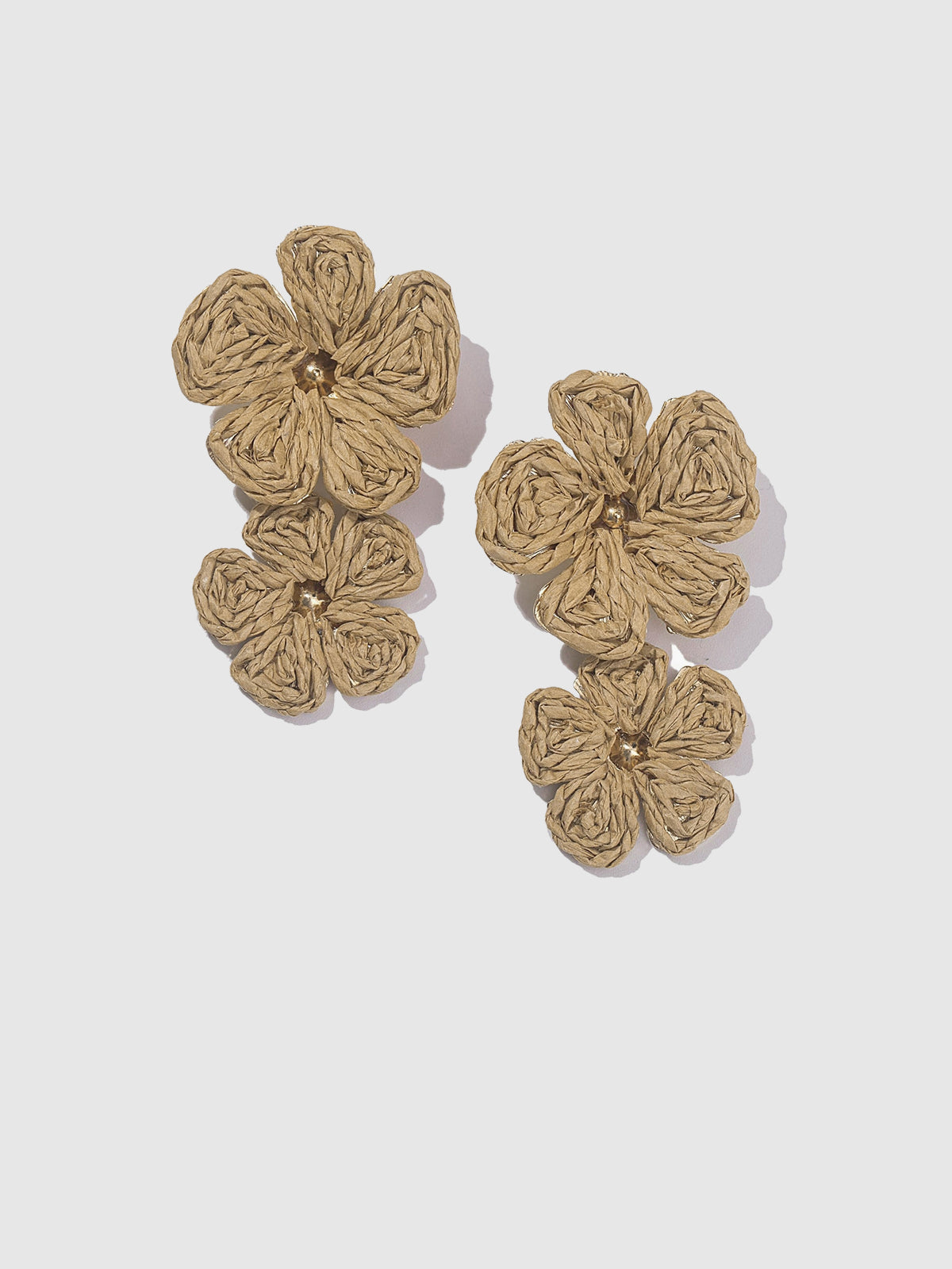 Gilded Lace Petal Earrings-Chicvia