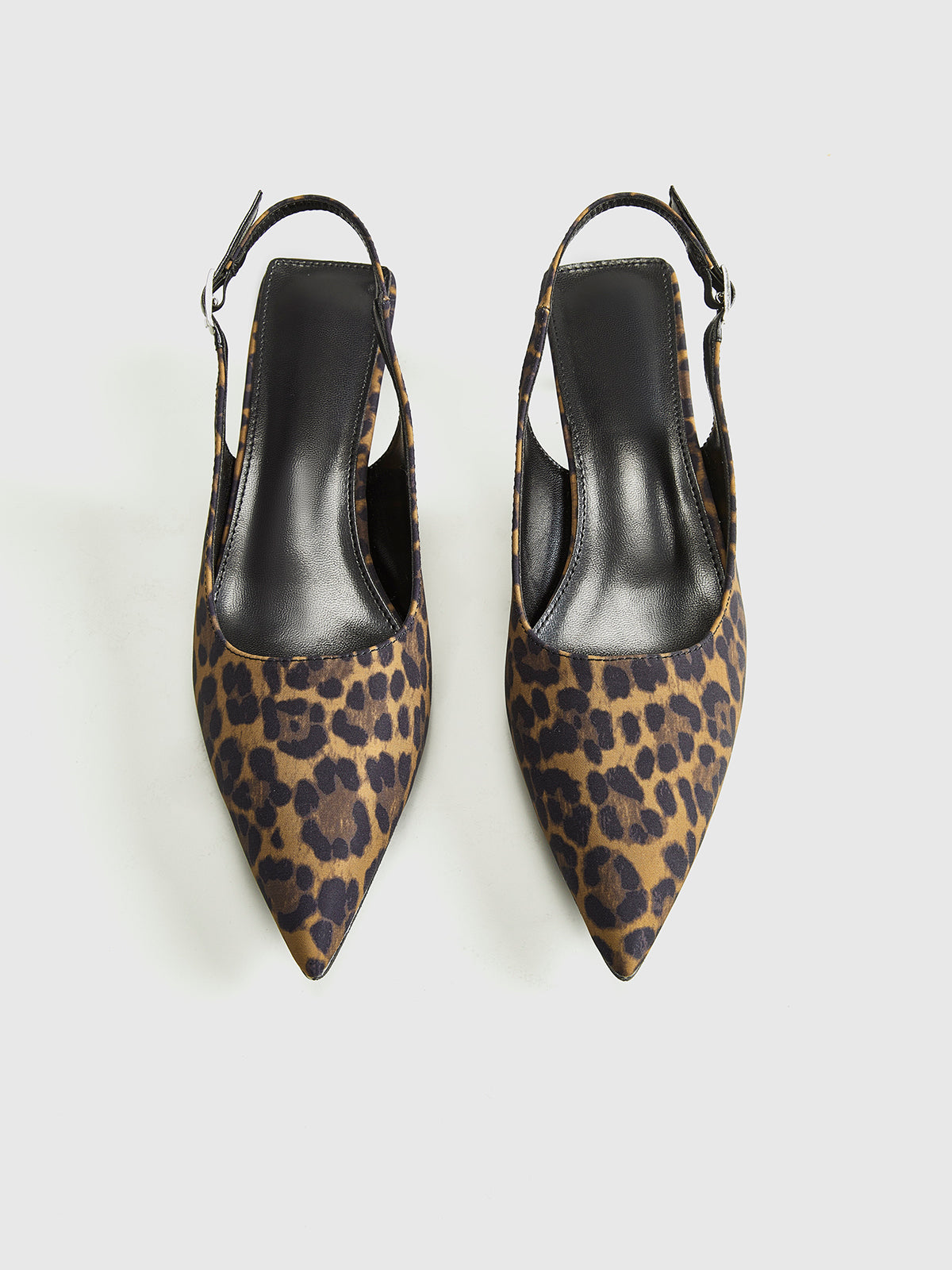 Leopard Kitten Slingback Pumps-Chicvia