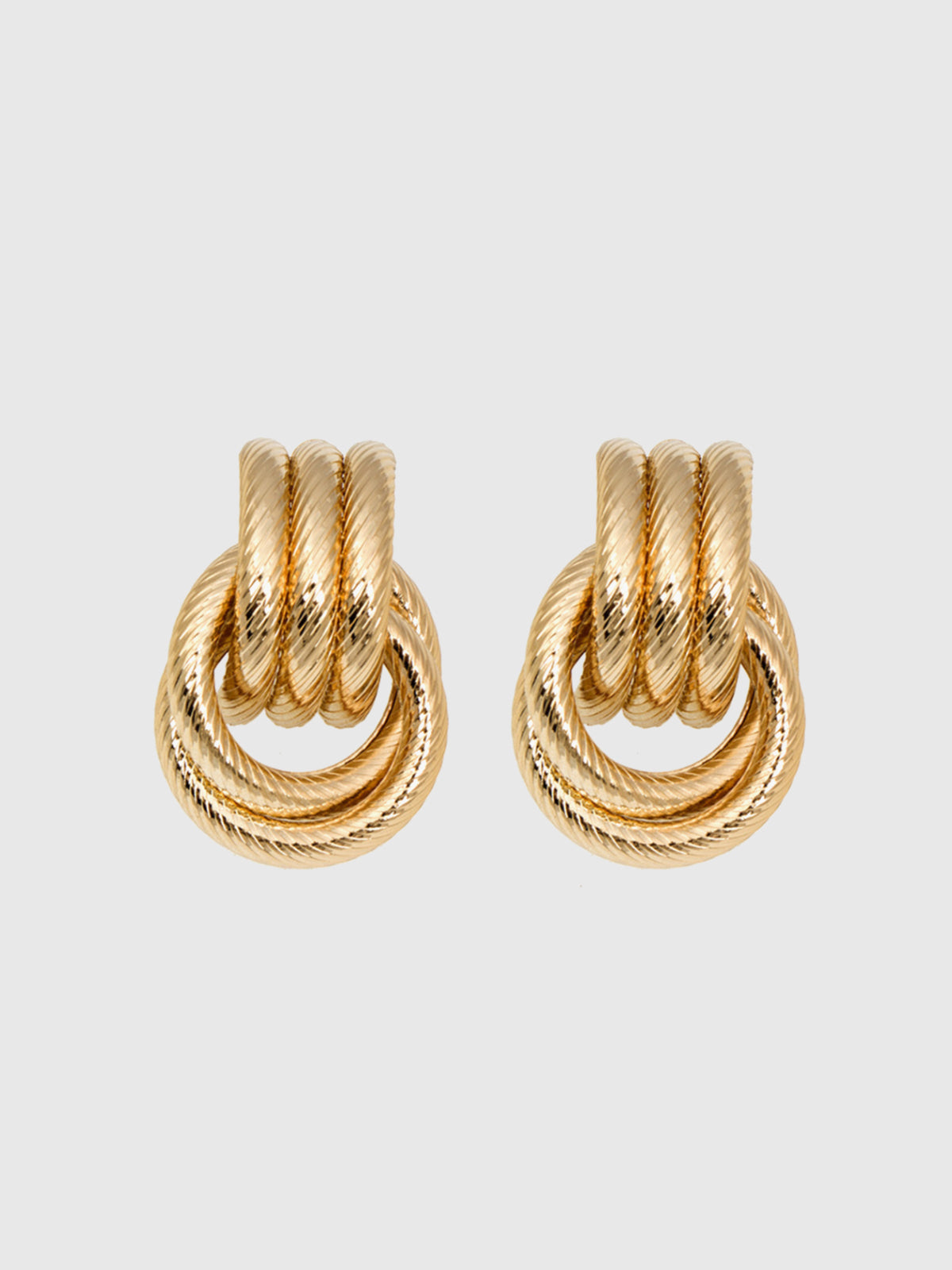 Hoop Cross Earrings-Chicvia
