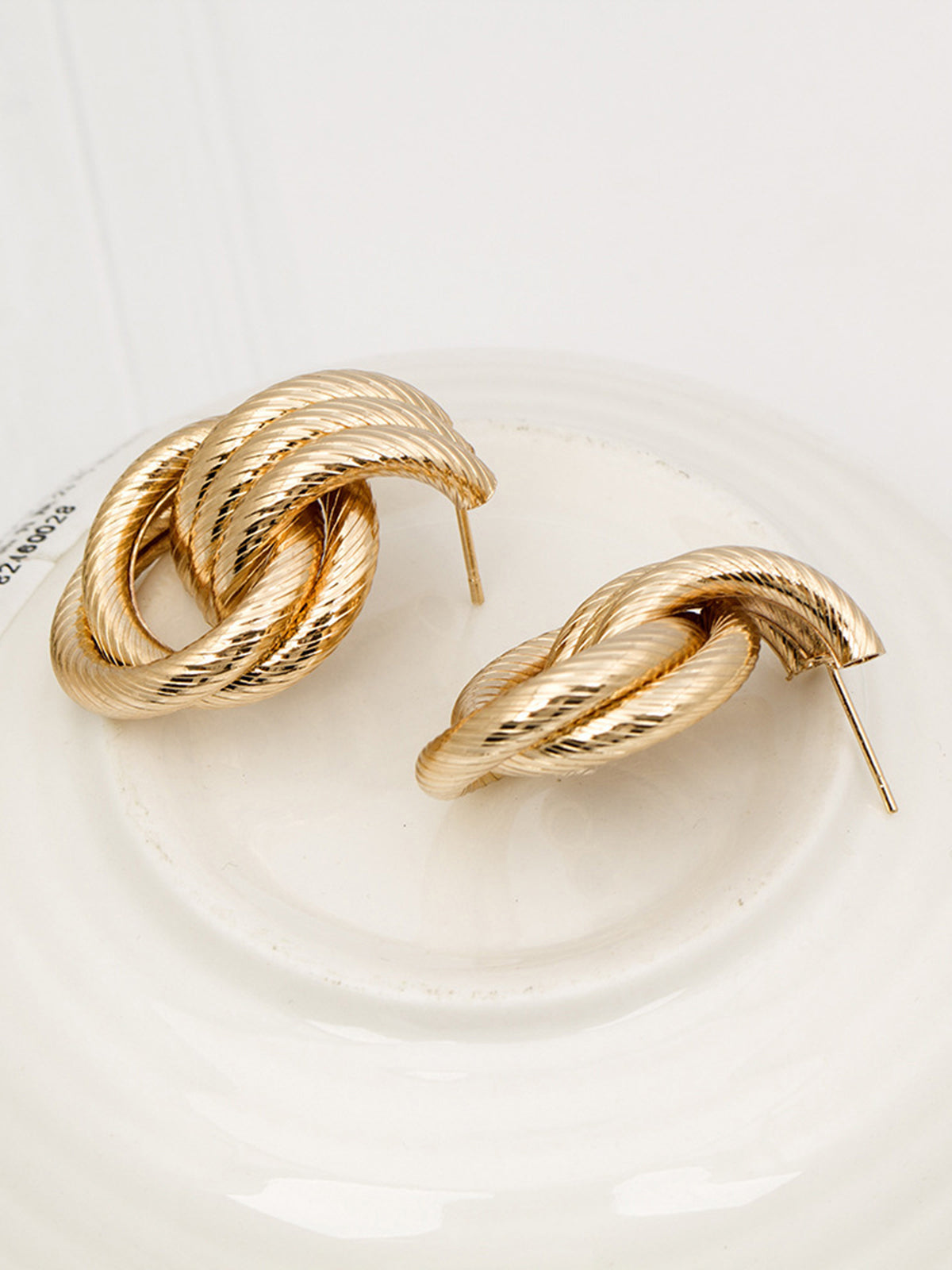 Hoop Cross Earrings-Chicvia