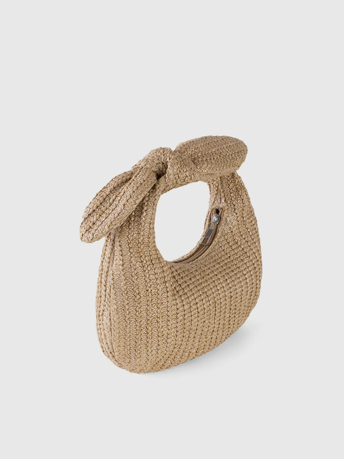 Knot Detail Straw Bag-Chicvia