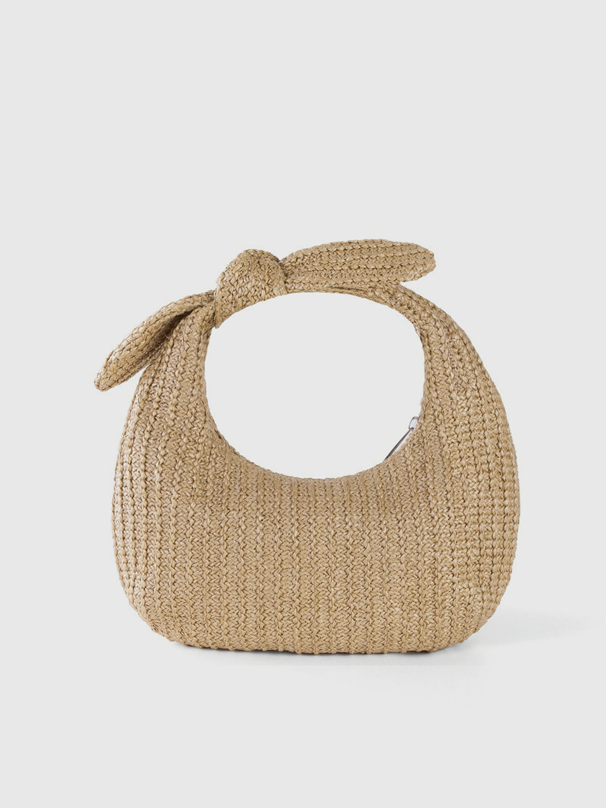 Knot Detail Straw Bag-Chicvia