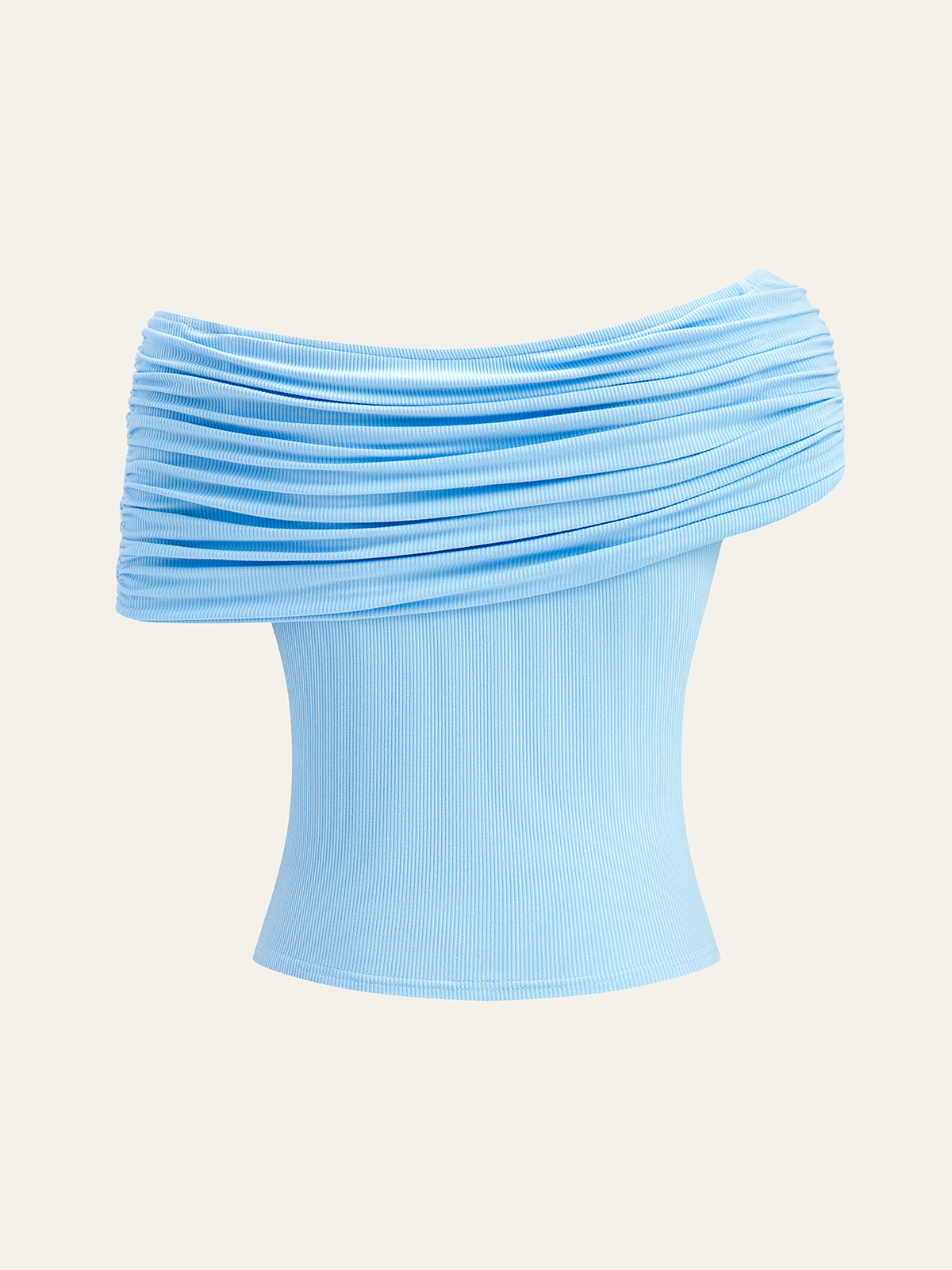 Off-Shoulder Top with Ring Detail-Chicvia