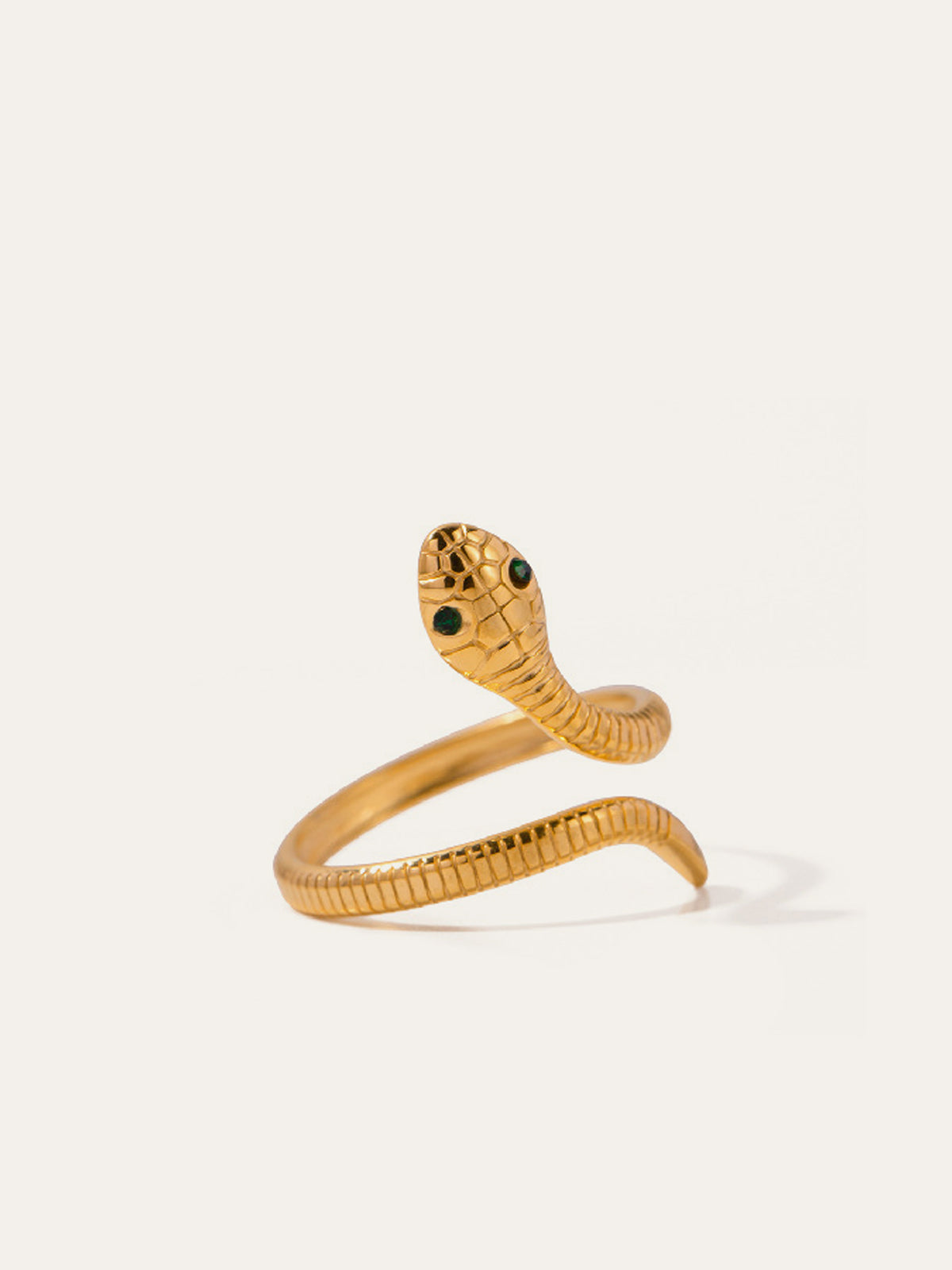 Gold-Toned Snake-Shaped Ring-Chicvia