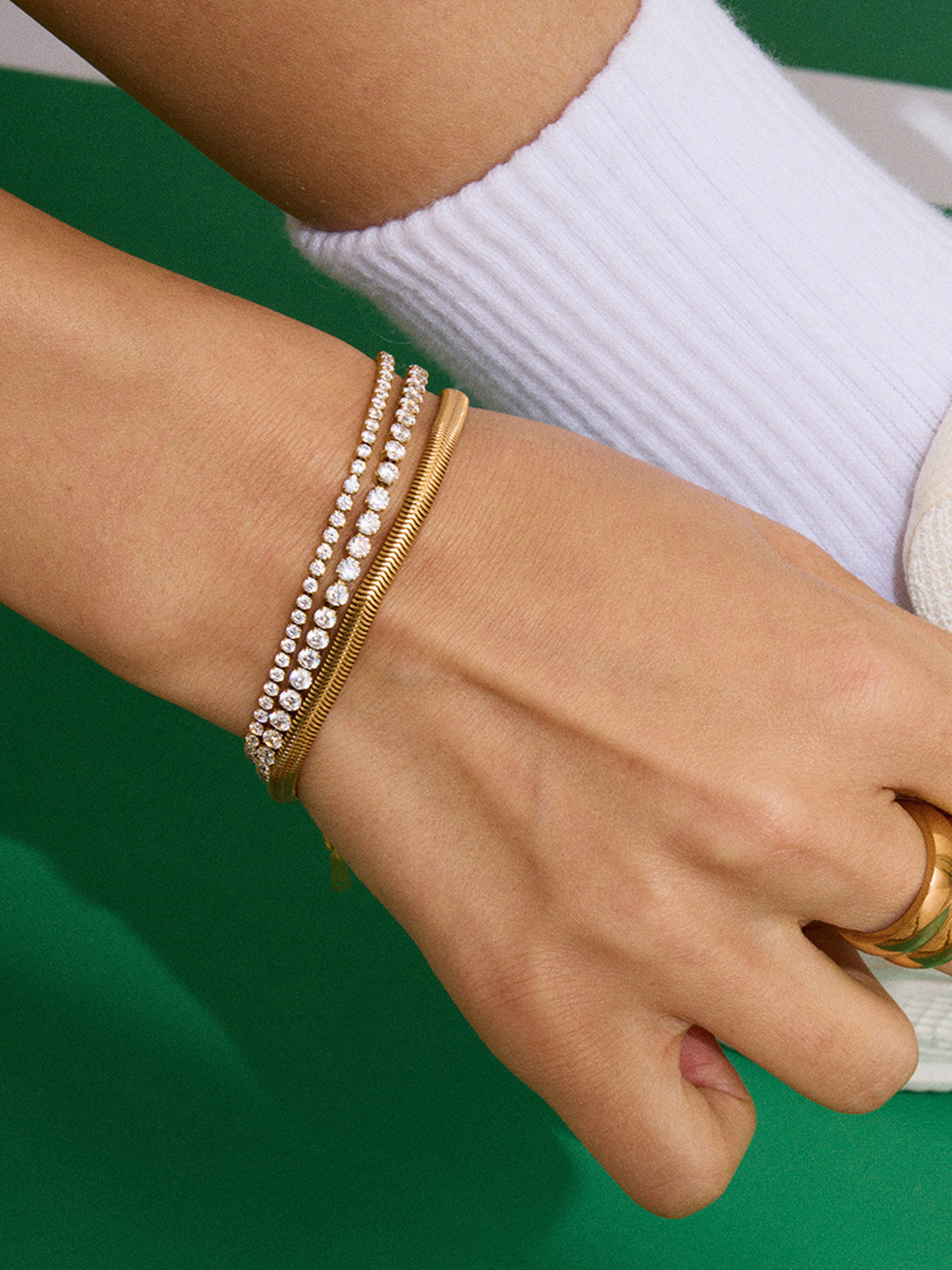 Multi-Style Crystal Embellishments Bracelet-Chicvia