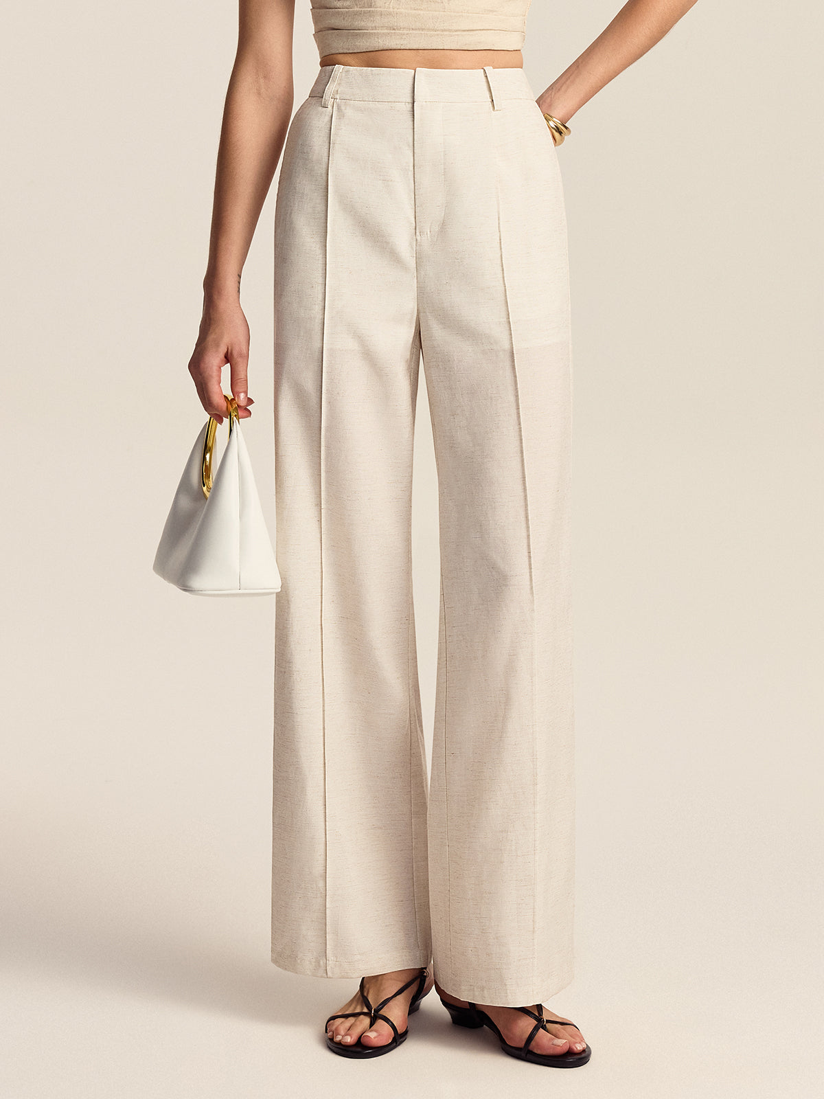 Metal Circular Handle Tote Bag-Chicvia