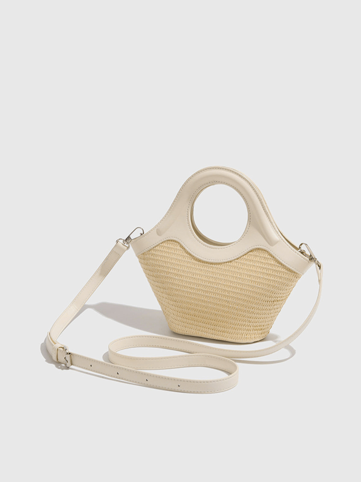 Ivory Strand Circle Bag-Chicvia
