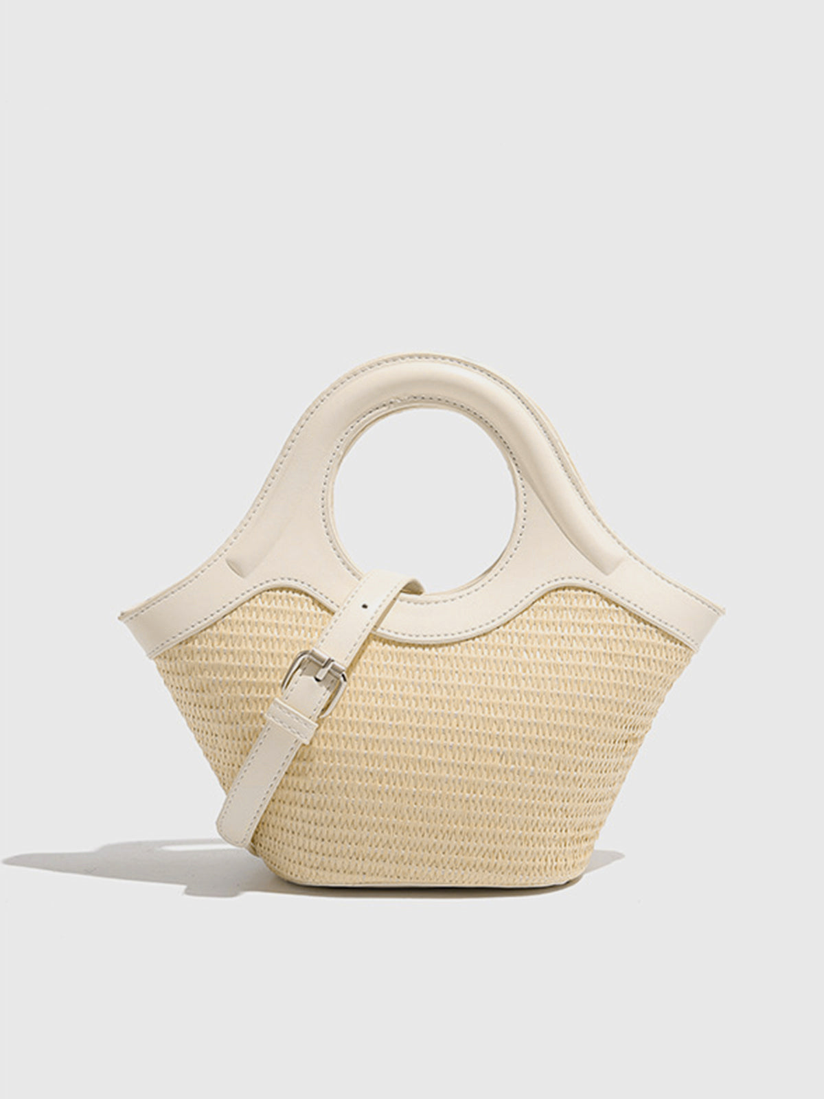 Ivory Strand Circle Bag-Chicvia