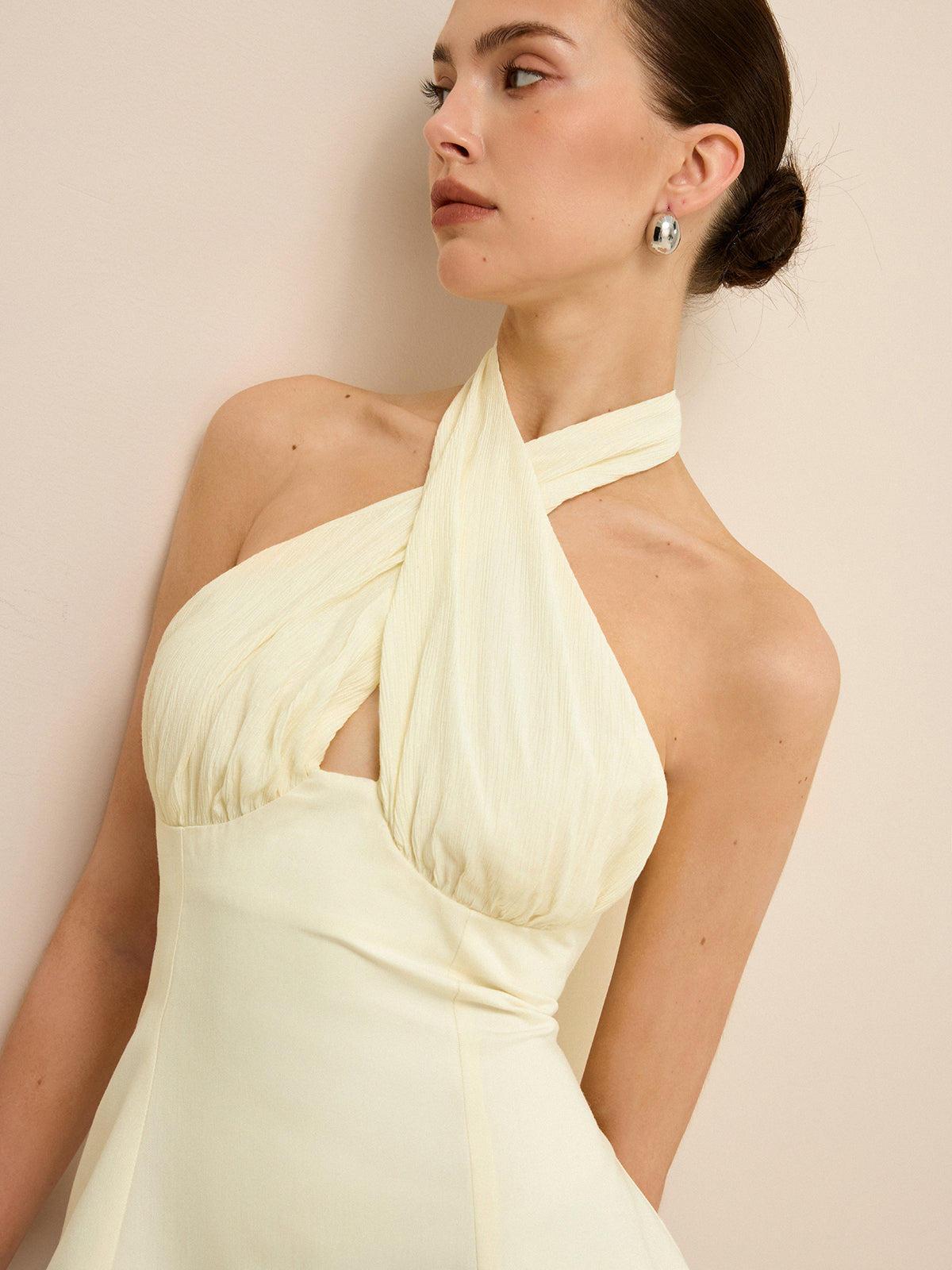 Cross-Over Halter Backless Tank Top-Chicvia