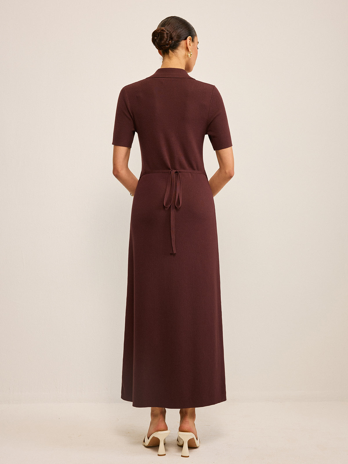 Pocketed Button-Front Maxi Dress-Chicvia