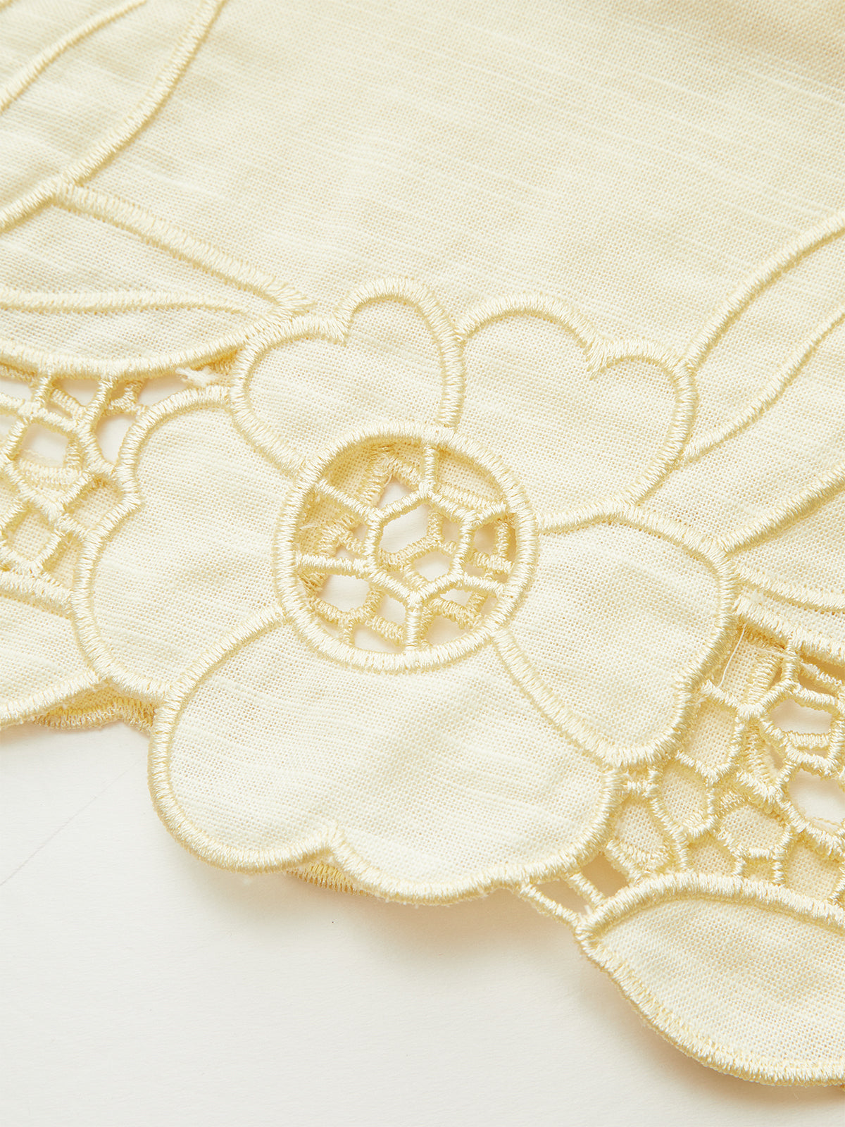 Linen & Cotton Embroidered Tank Top-Chicvia