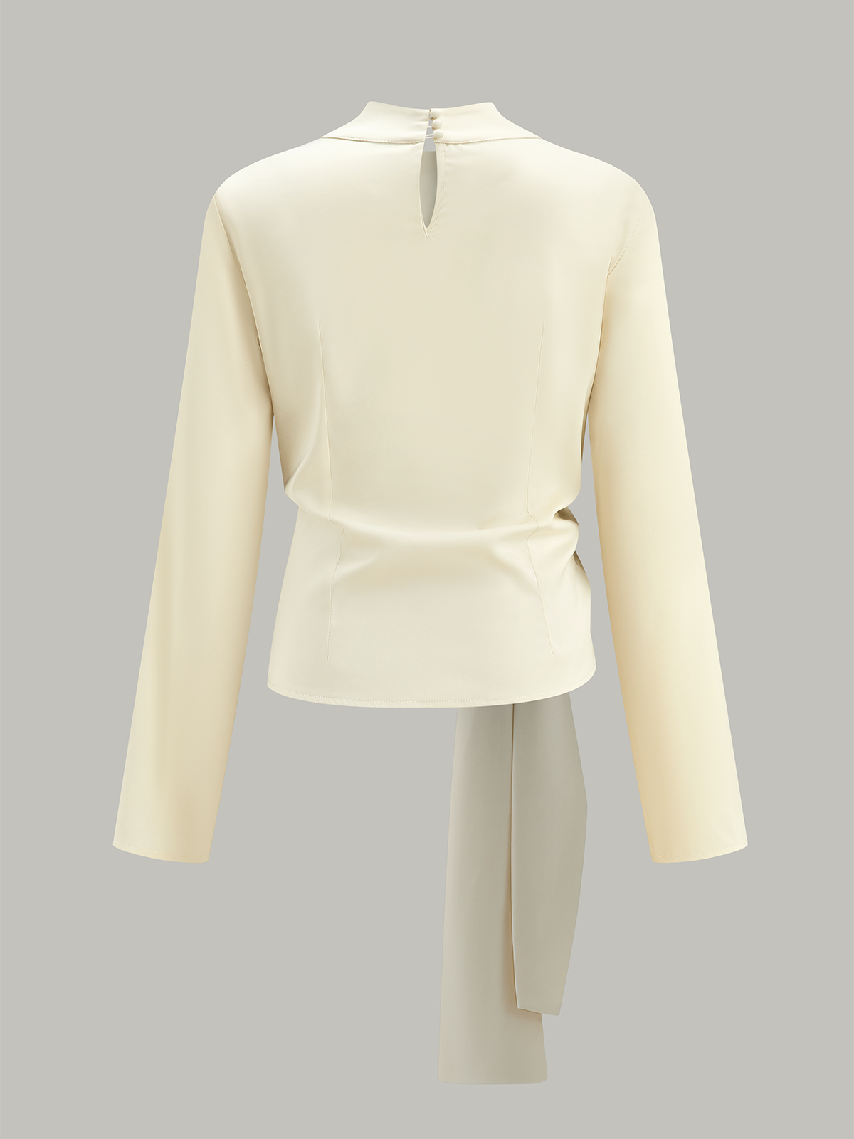 Cowl Neck Tie-Front Knot Top-Chicvia