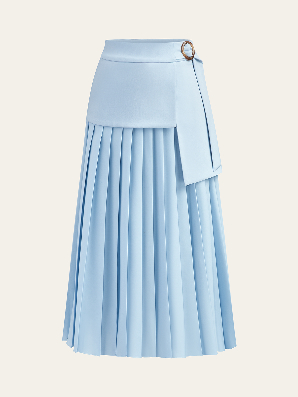 Pleated Midi Skirt-Chicvia