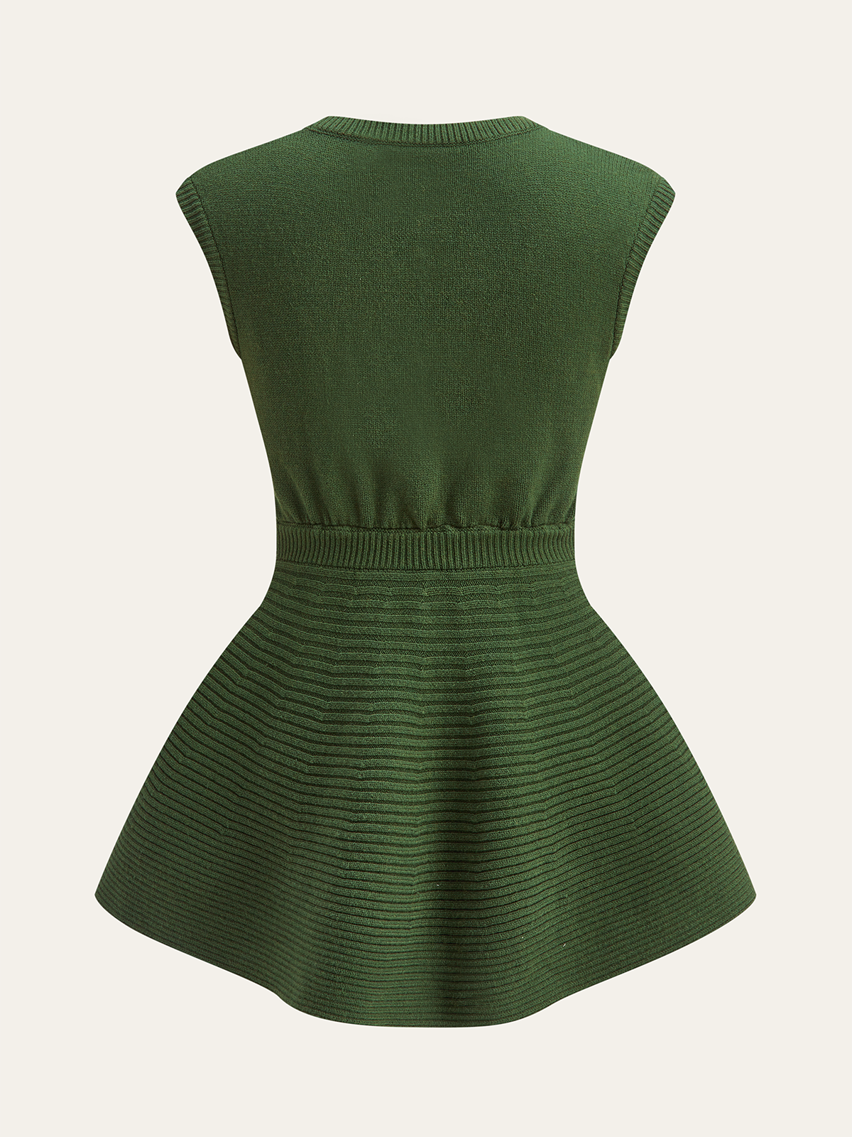 Cable Knit Peplum Sweater Vest-Chicvia