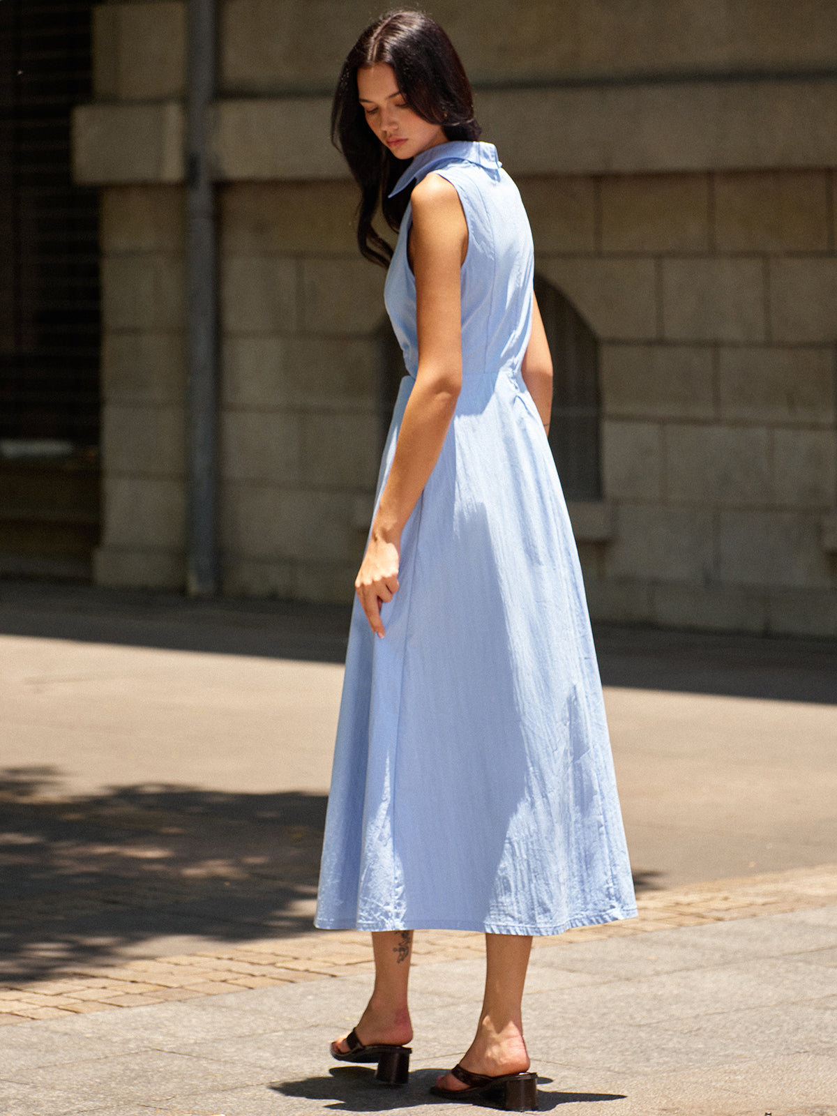 Metal Decor Cutout Dress-Chicvia