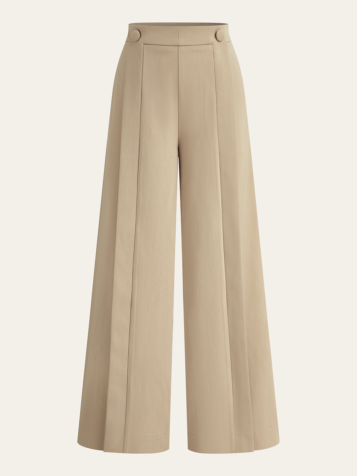 Pleated Wide-Leg Pants-Chicvia