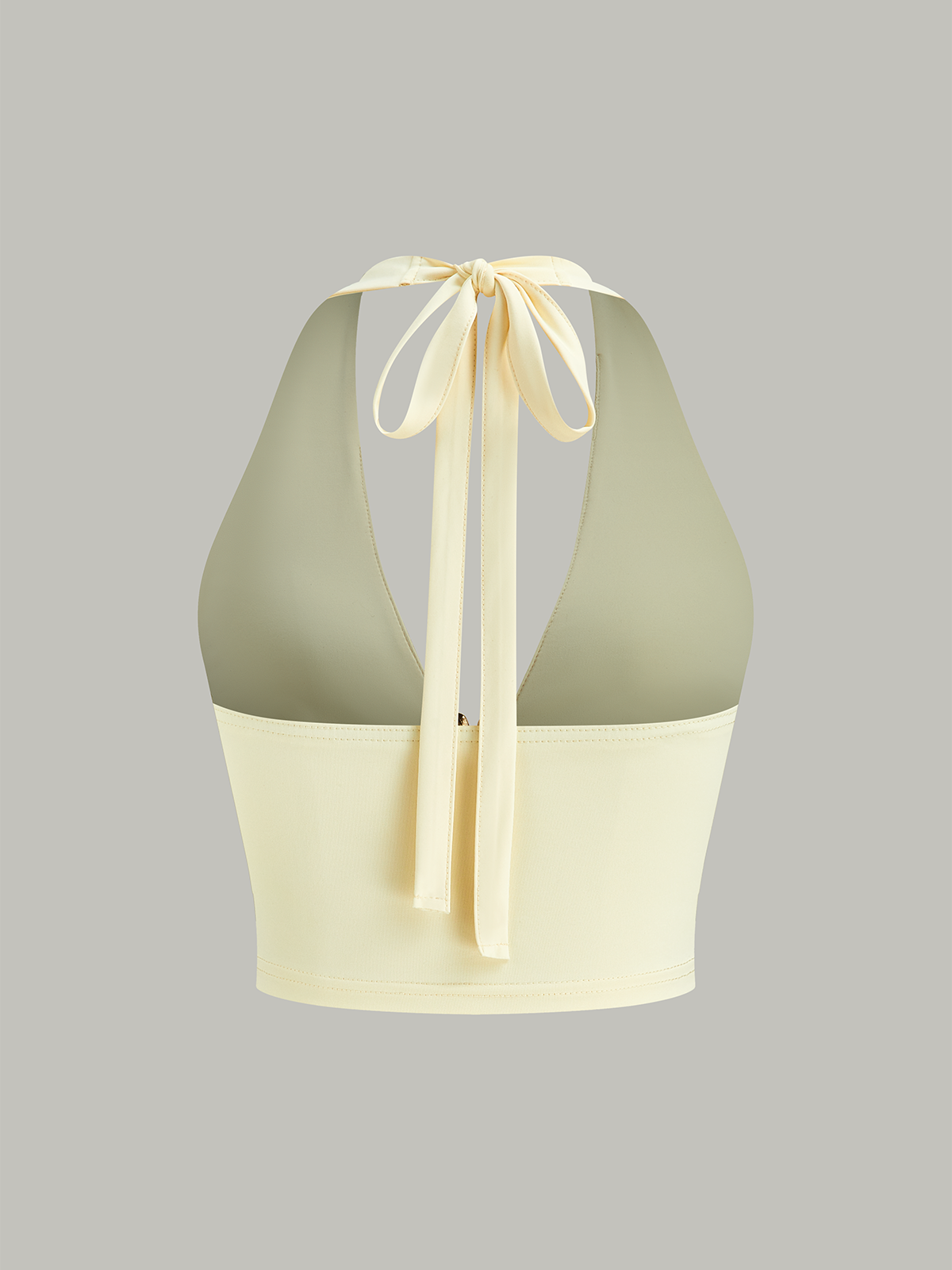 Halter Neck Crop Top and Mesh Paneled Skirt Set-Chicvia