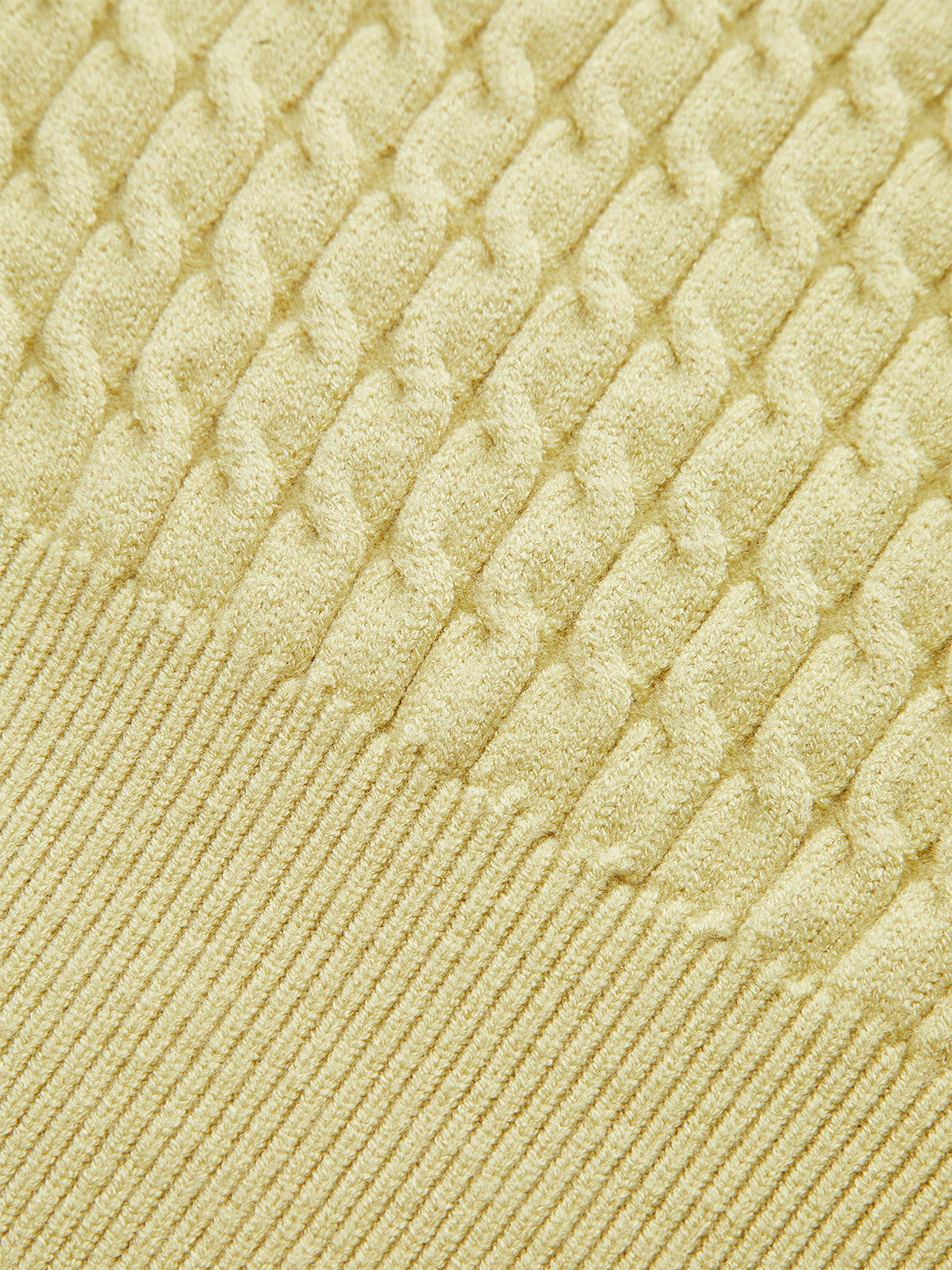 Metal Button Cable Knit Waist-Cinching Vest-Chicvia