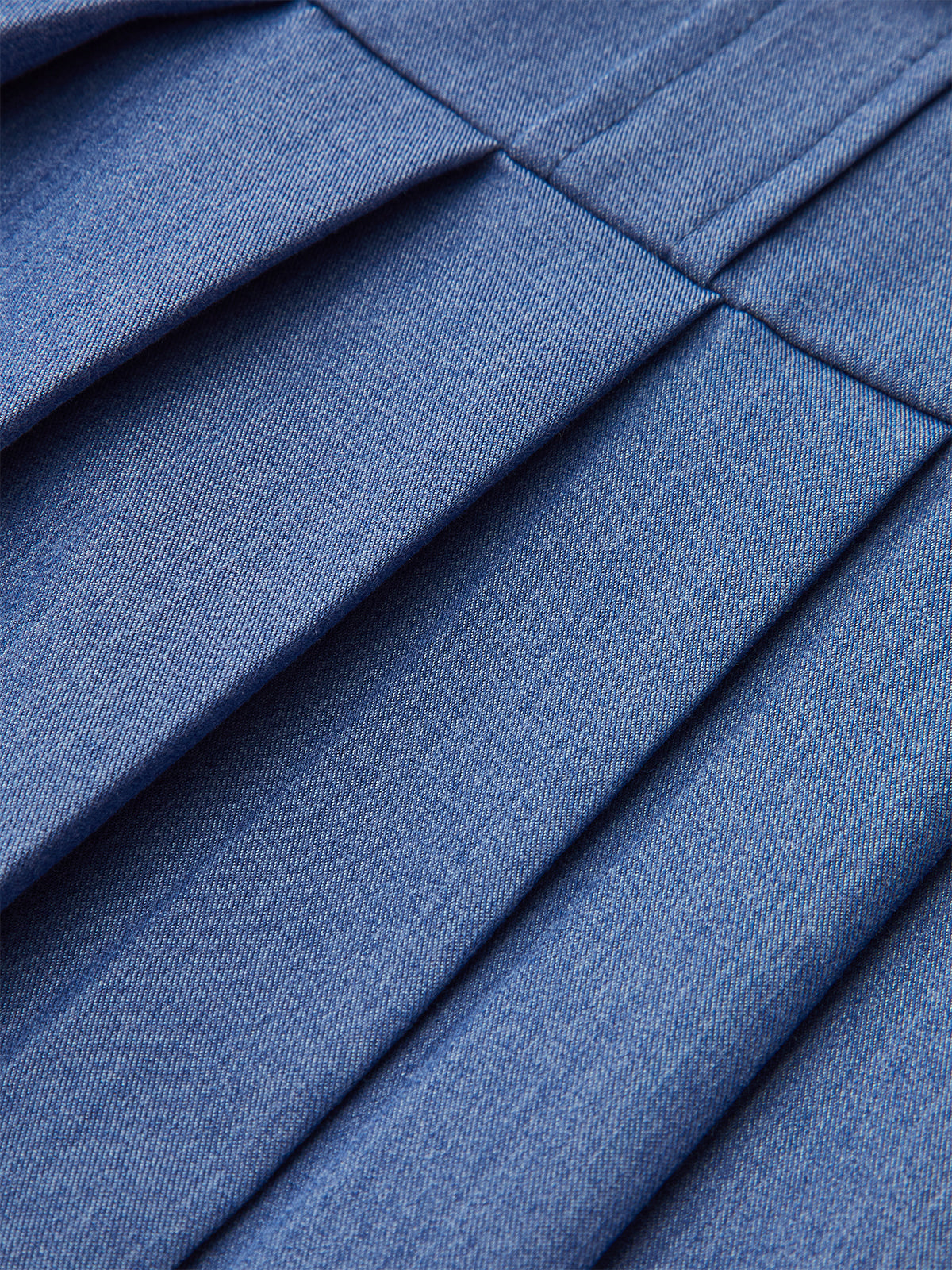 Metal Button Halter Neck Pleated Dress-Chicvia