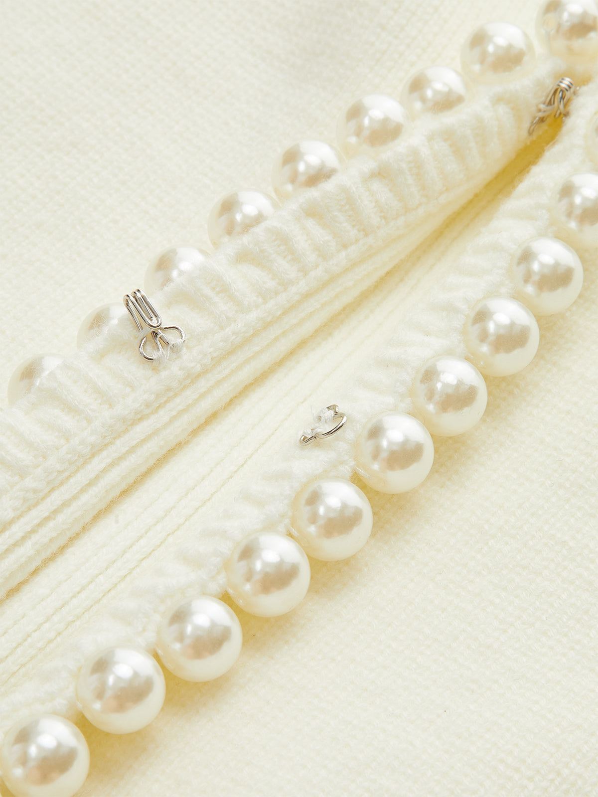 Pearl Decor Cap Sleeve Cardigan-Chicvia