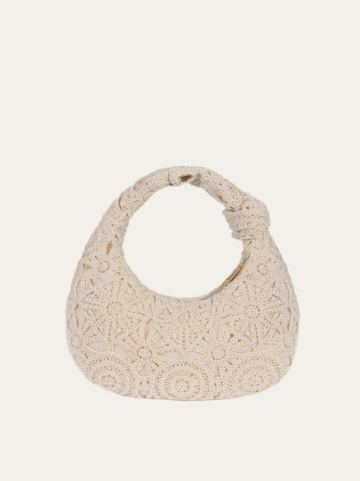 Crochet Knotted Handle Bag-Chicvia