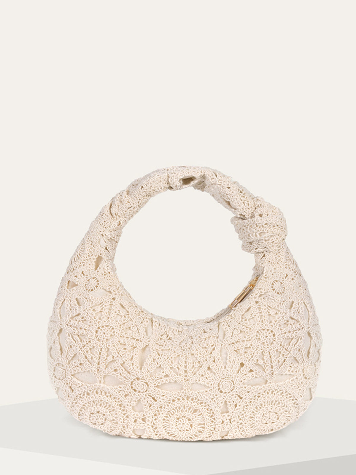 Crochet Knotted Handle Bag-Chicvia