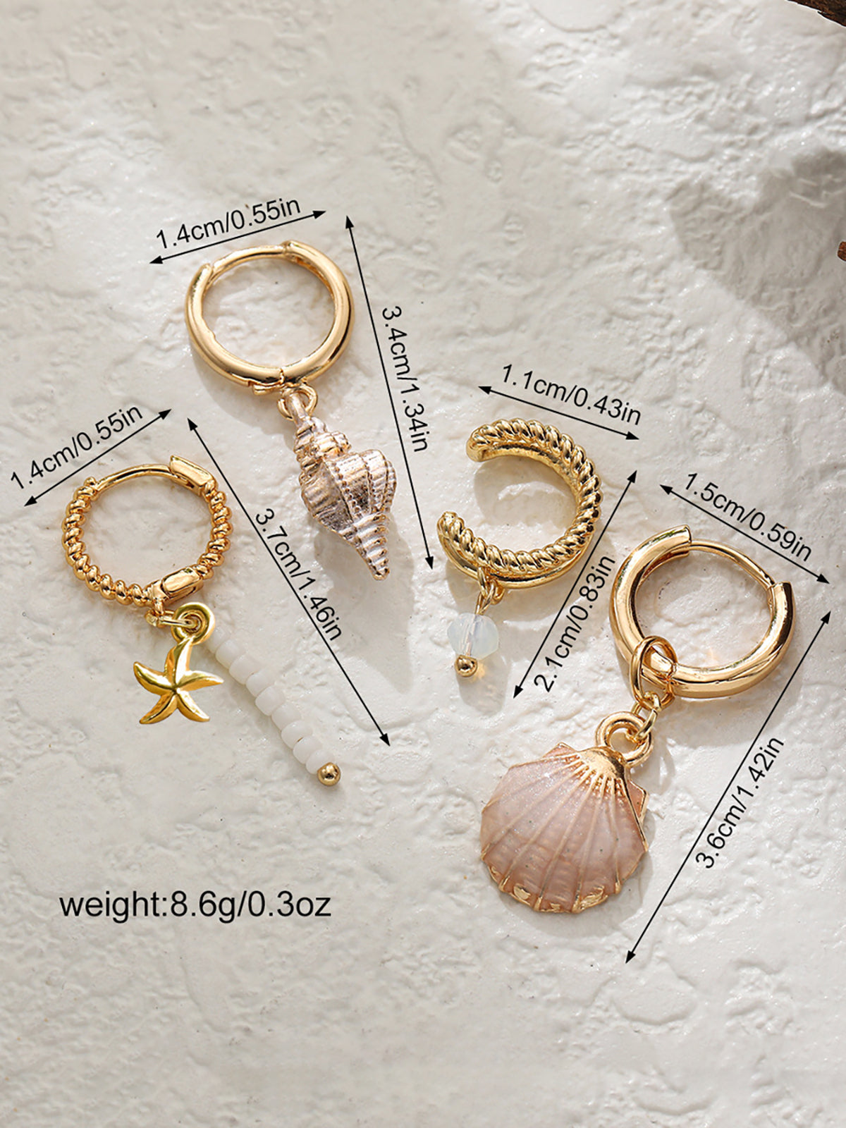 Marine Charm Earrings Set-Chicvia