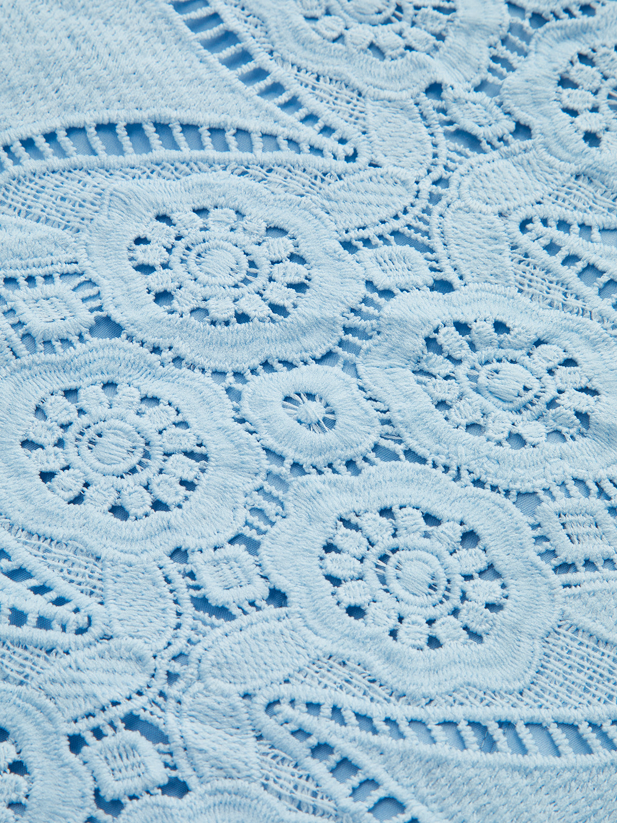 Lace Puff Sleeve Shorts Set Without Belt-Chicvia