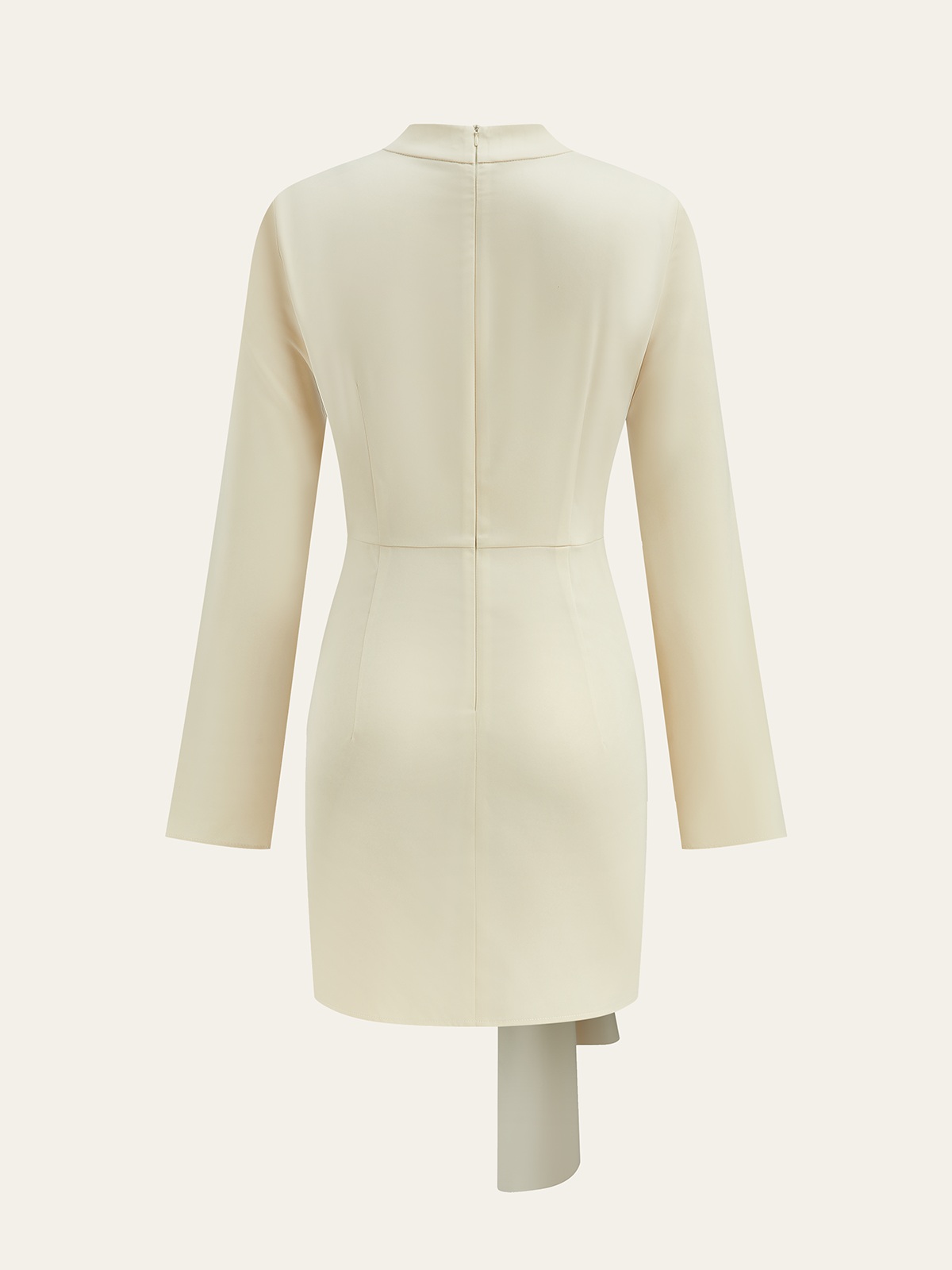 Cowl Neck Tie-Waist Dress-Chicvia