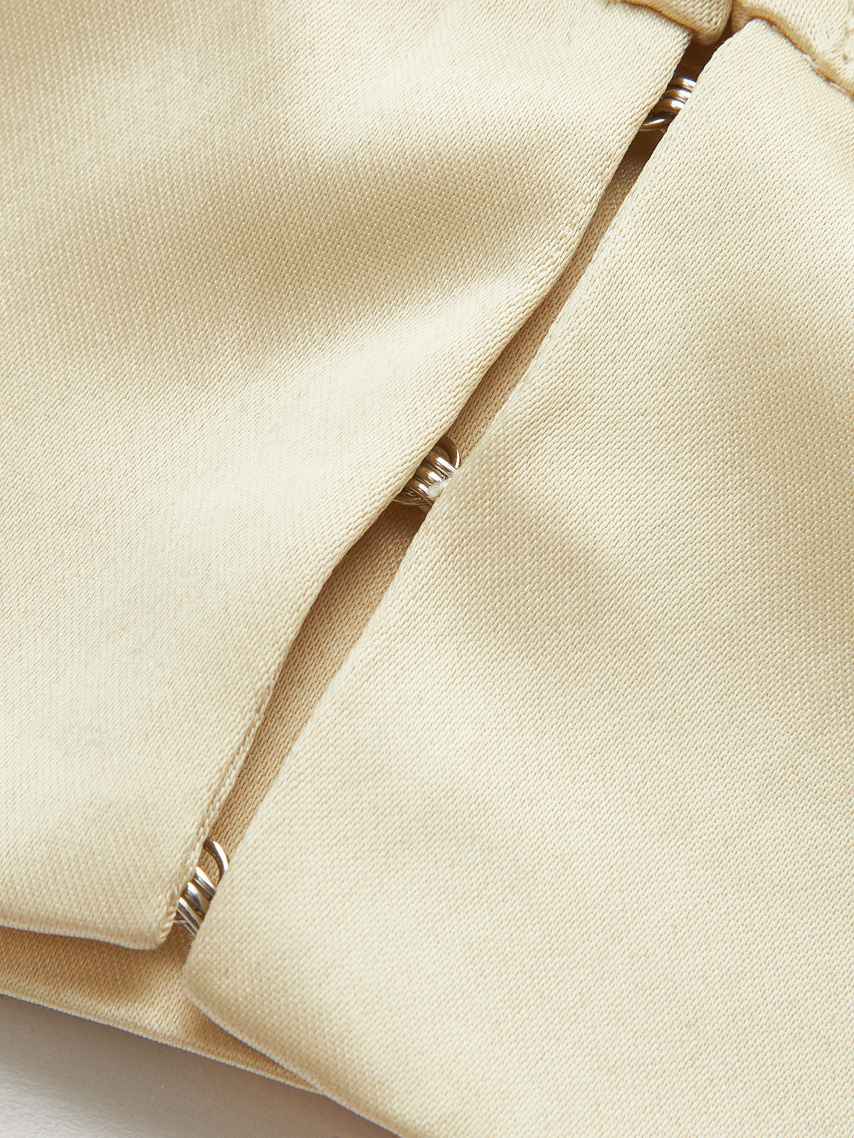 Metal Detail Satin Crop Top-Chicvia