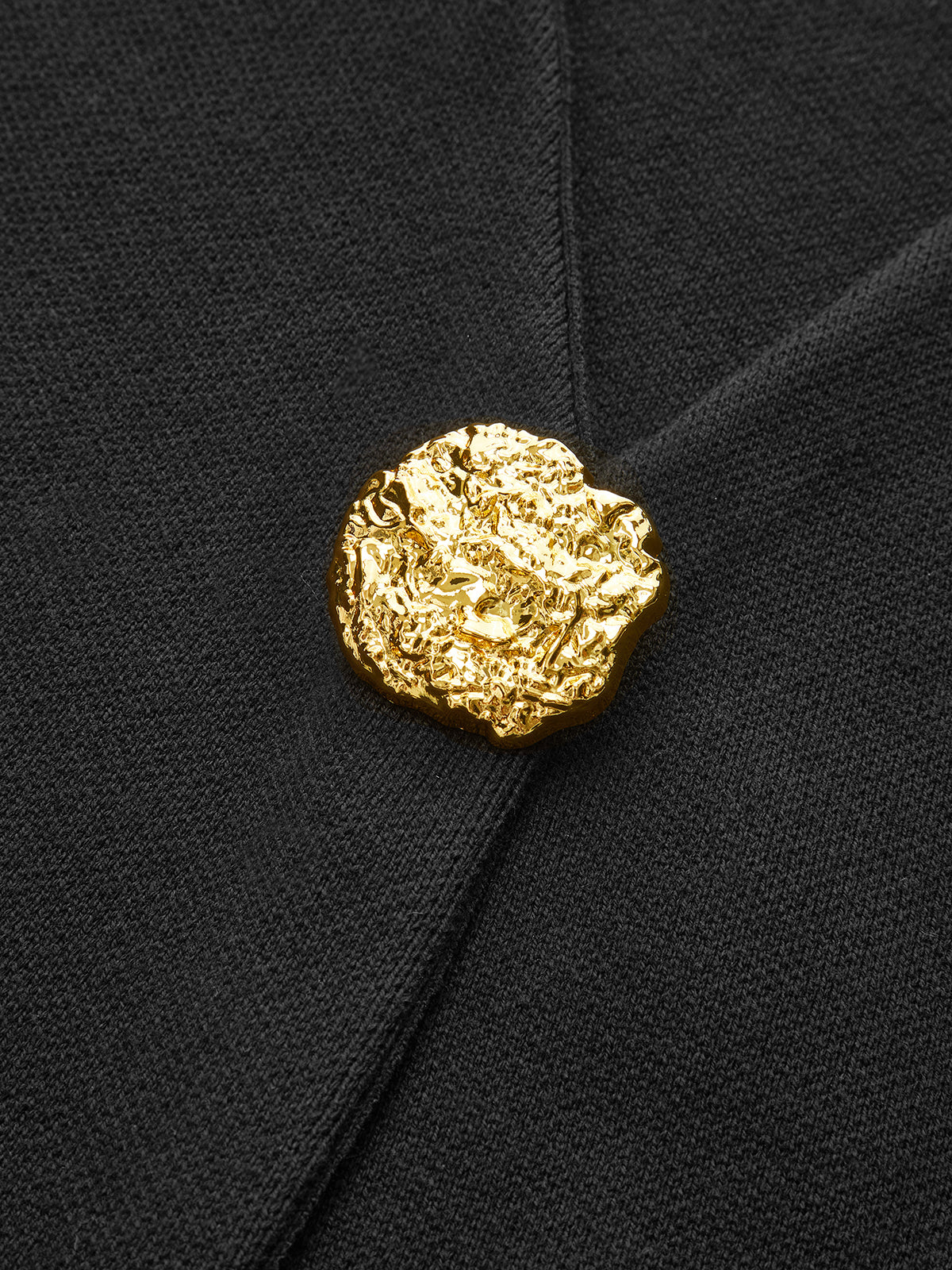 Metal Button V-Neck Knit Vest-Chicvia