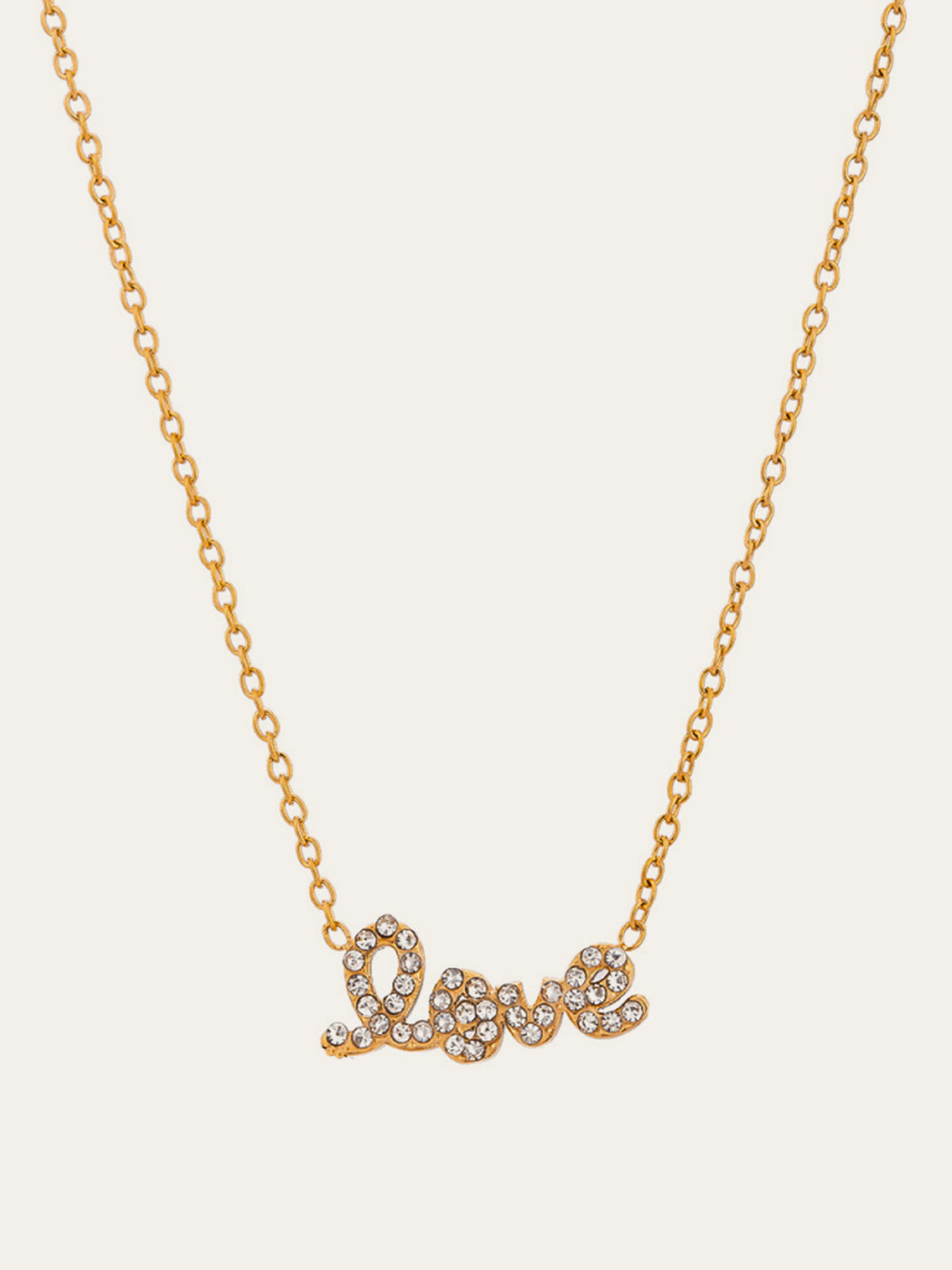 Crystal-Embellished Pendant Necklace-Chicvia