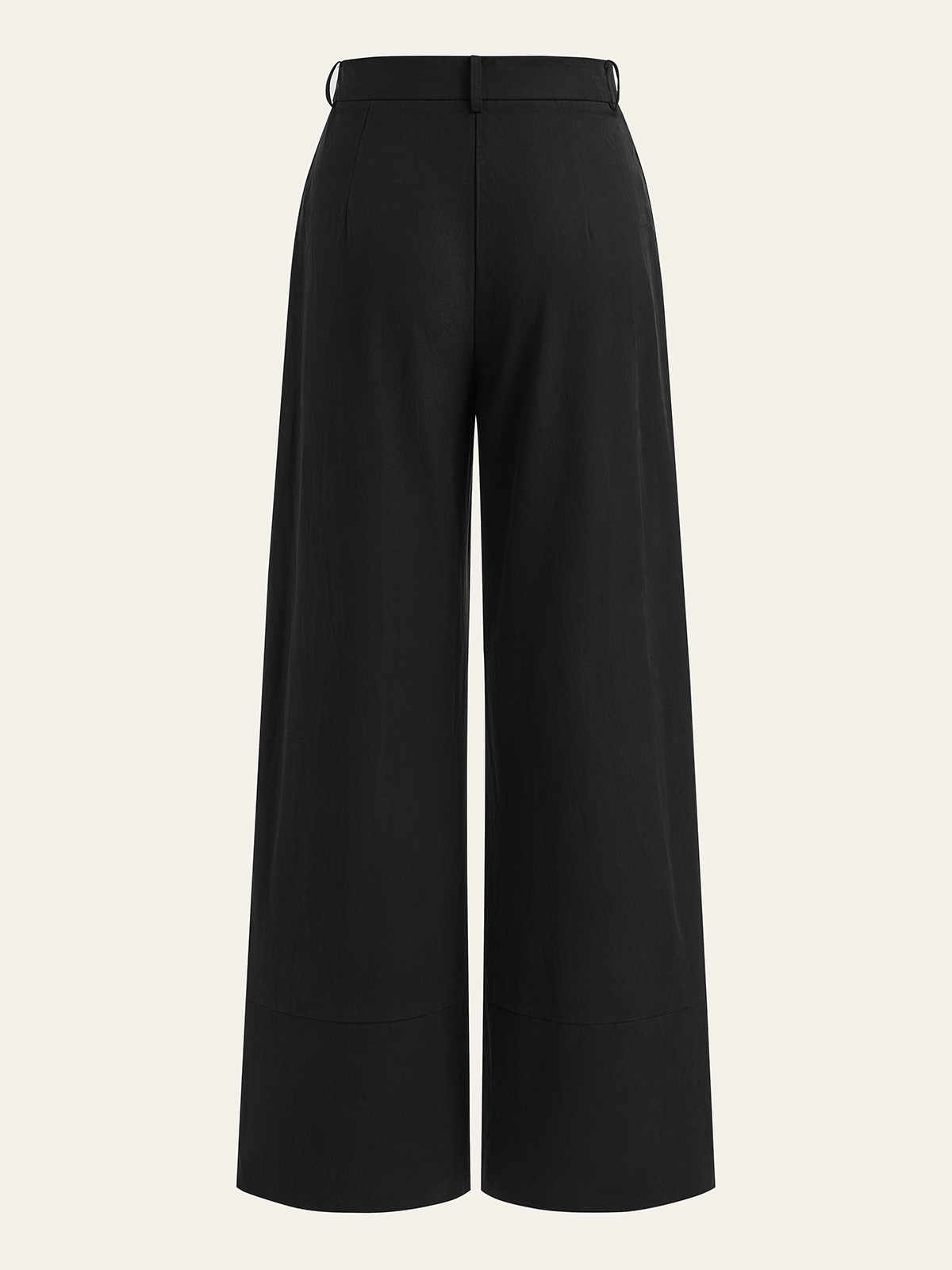 Button Detail Wide-Leg Pants-Chicvia