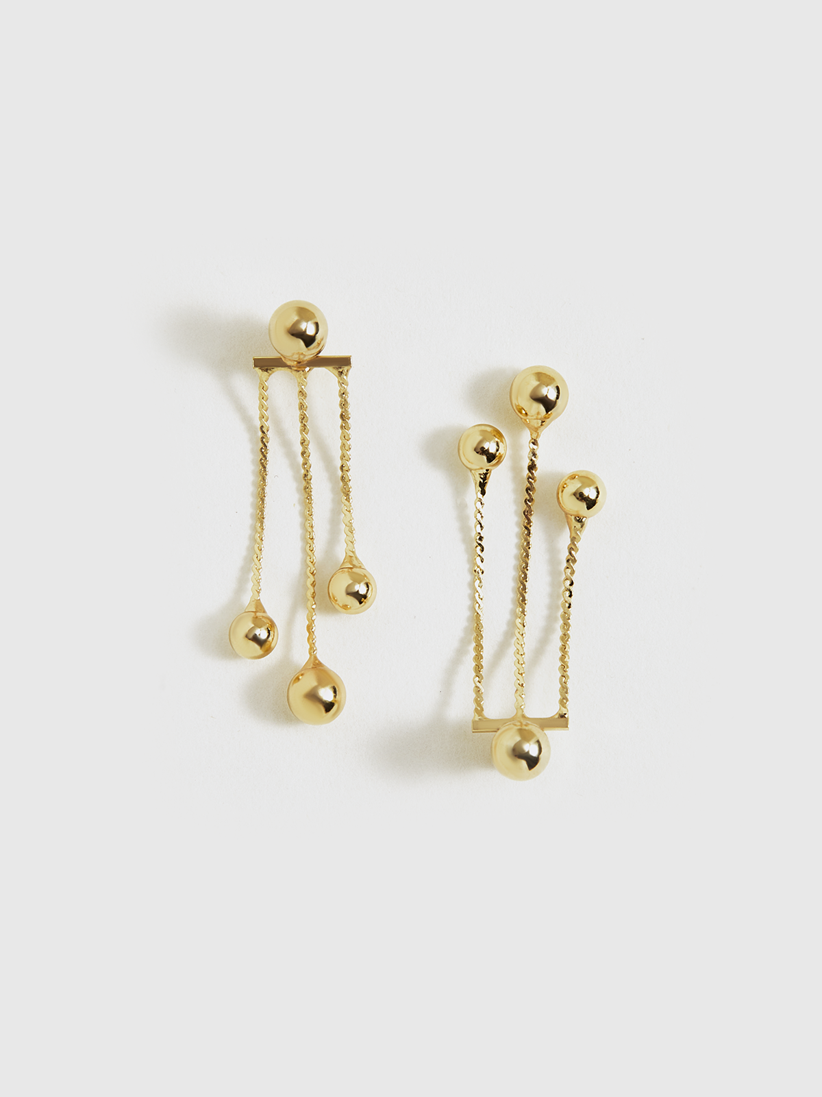 Golden Dangle Earrings-Chicvia
