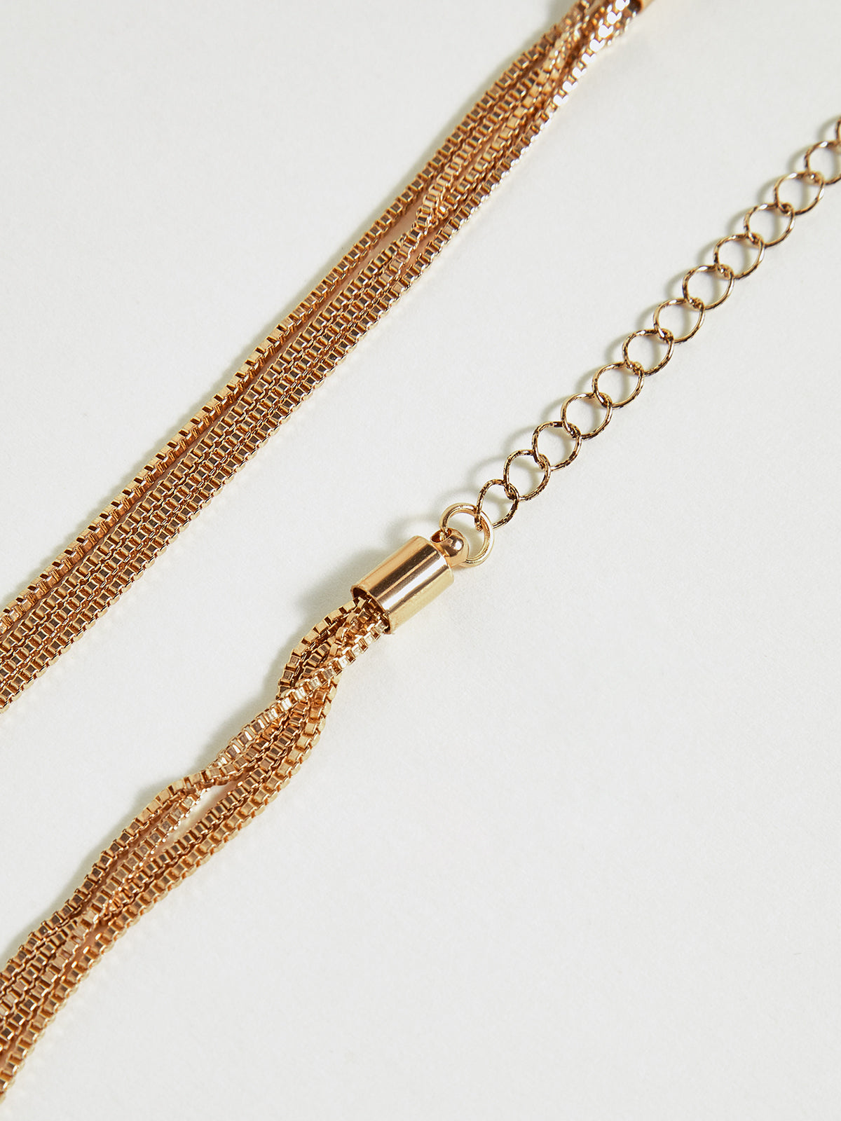 Golden Knotted Y-Shaped Necklace-Chicvia