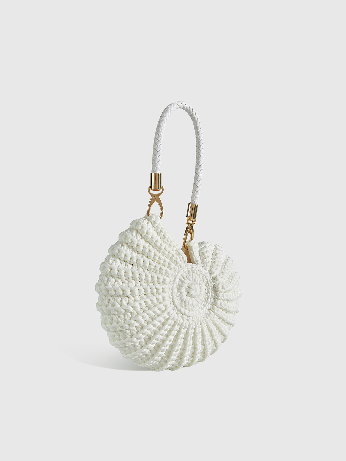 Crocheted Conch-Shaped Handbag-Chicvia