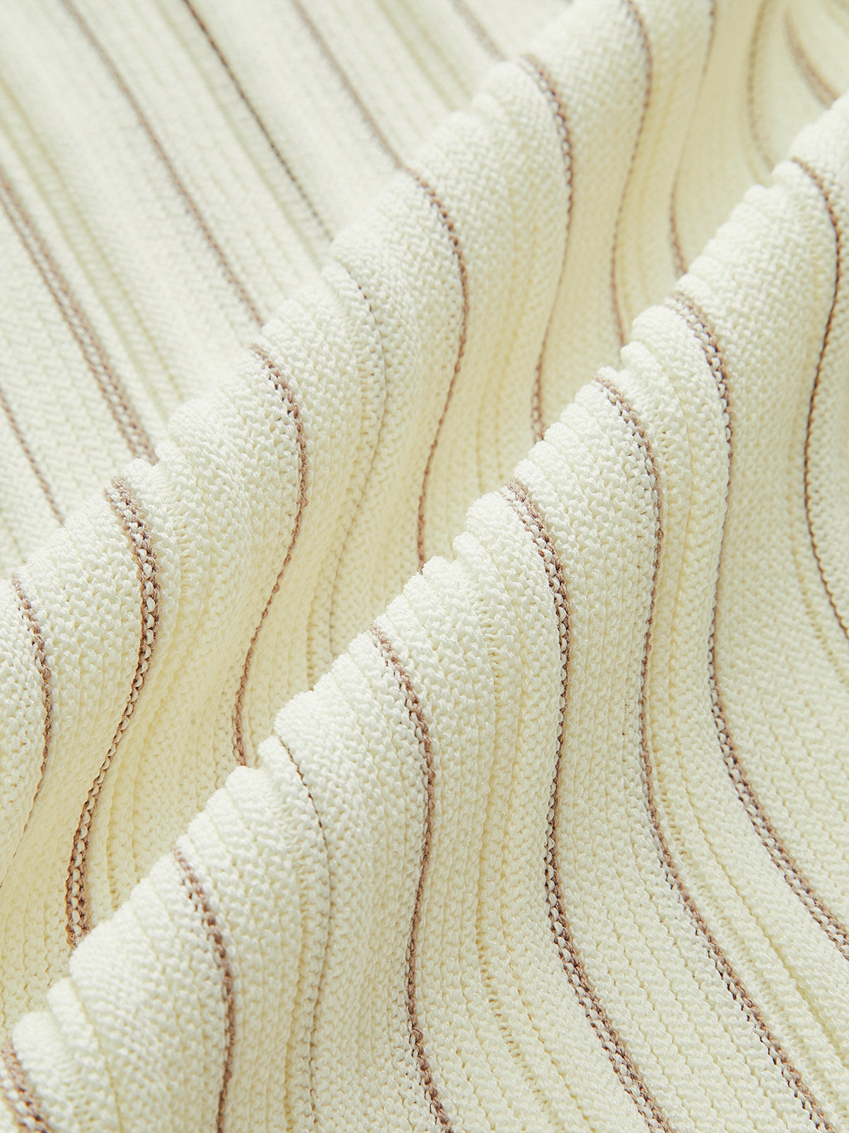 Metal Button Striped Knit Vest-Chicvia