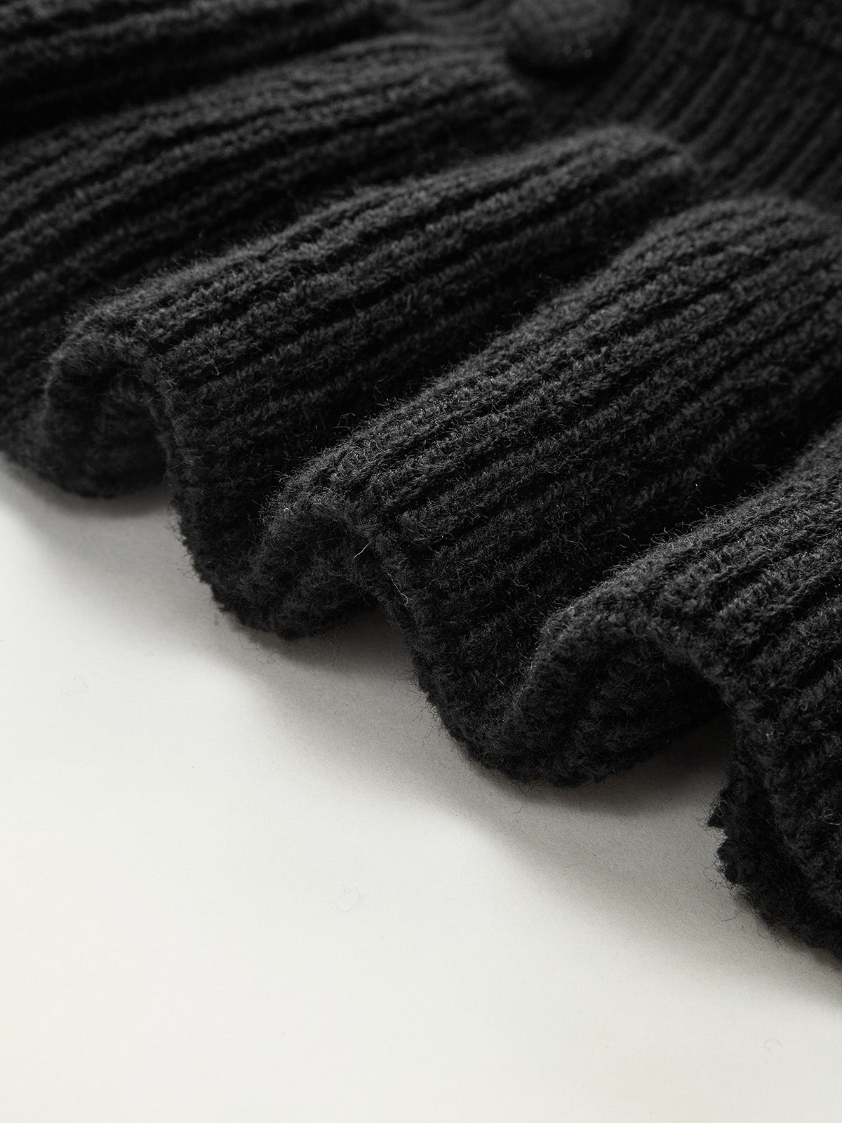 Button V-Neck Knit Peplum Vest-Chicvia