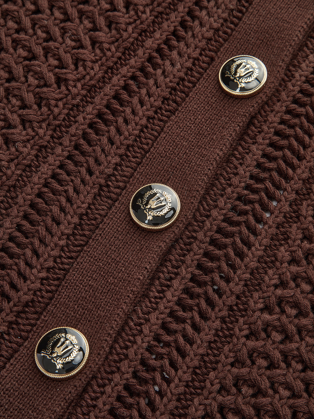 Button Front Sweater Vest-Chicvia