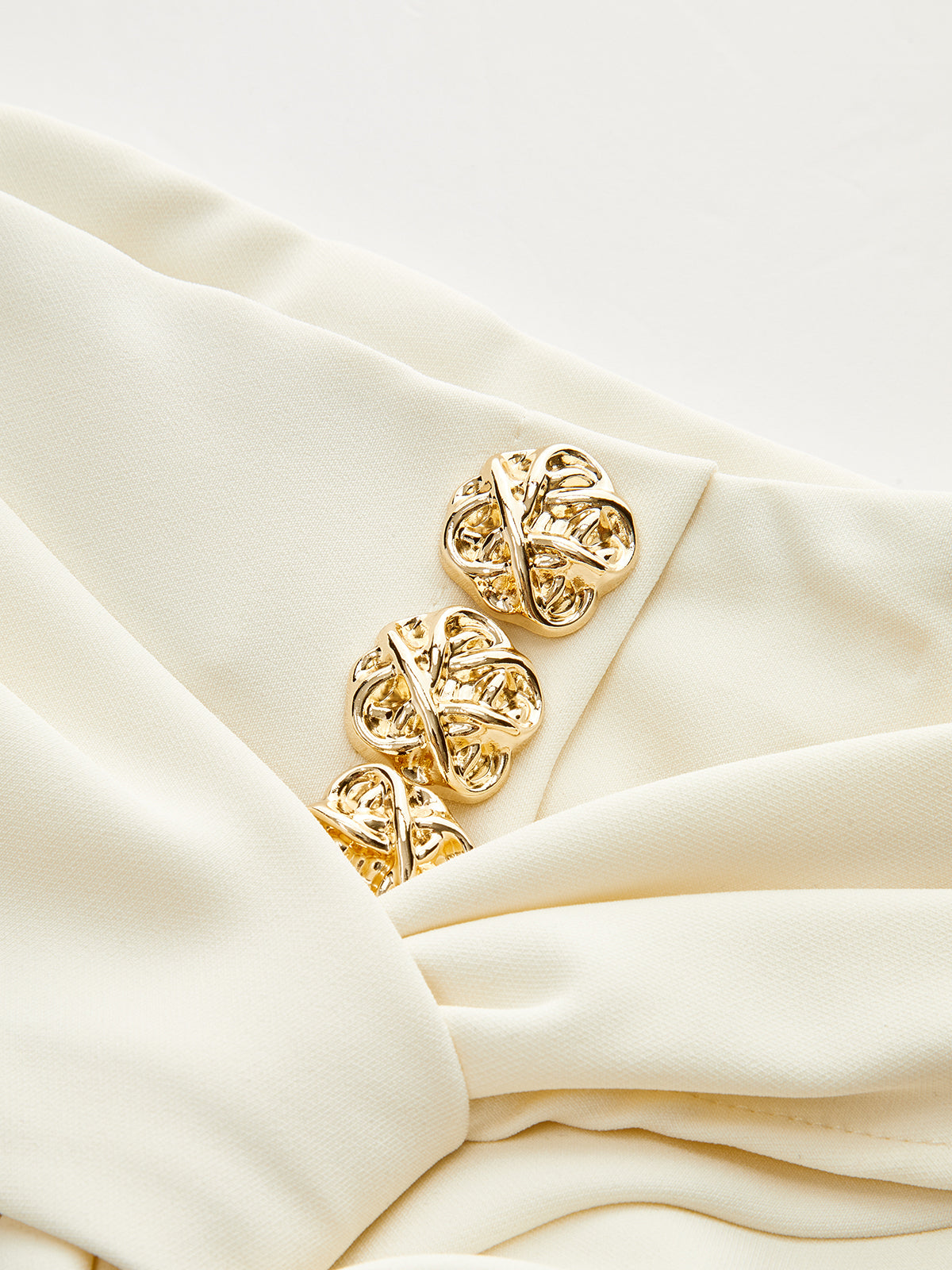 Metal Detail Slit Midi Skirt-Chicvia