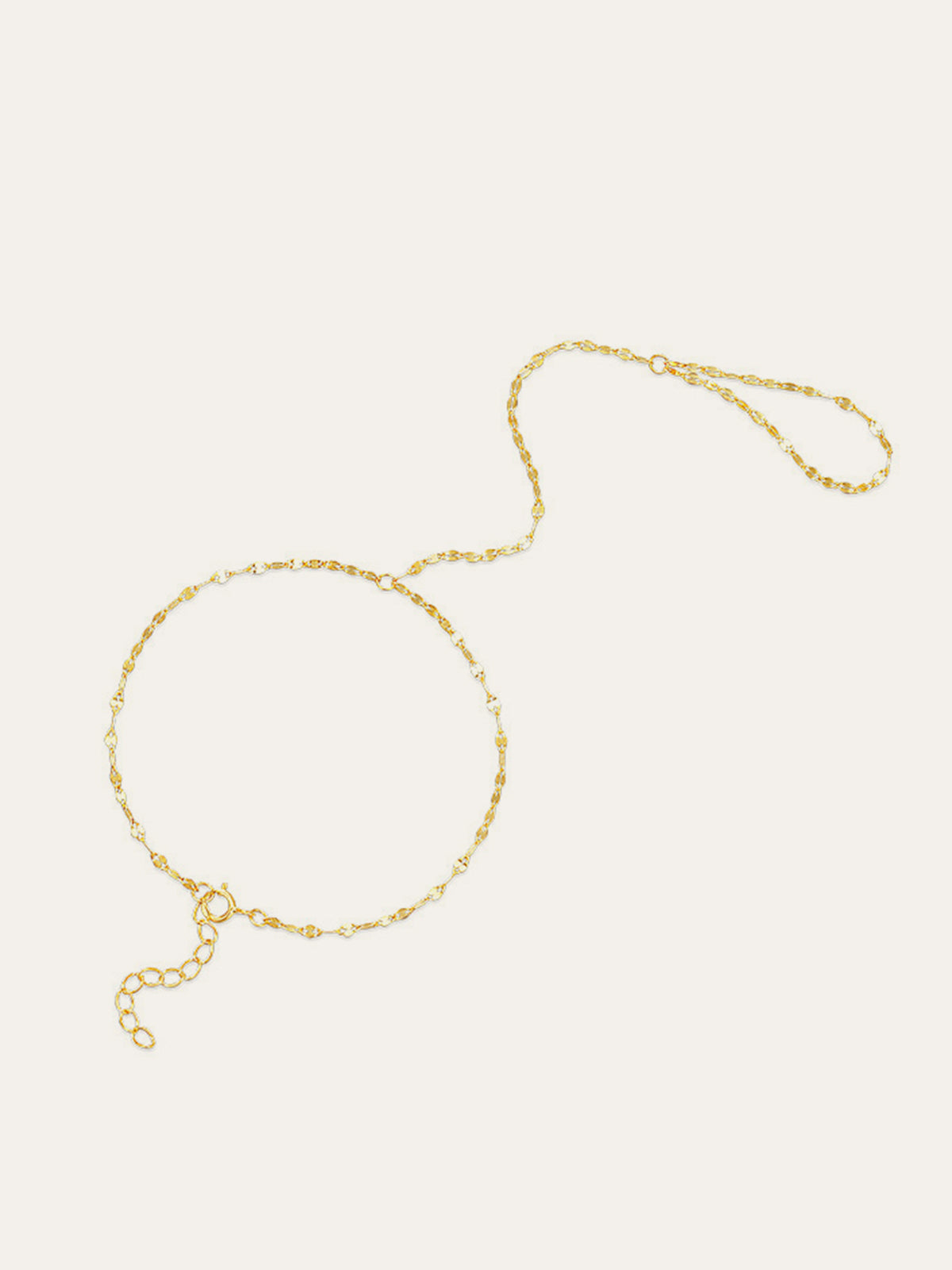 Golden Chain Finger Bracelet-Chicvia