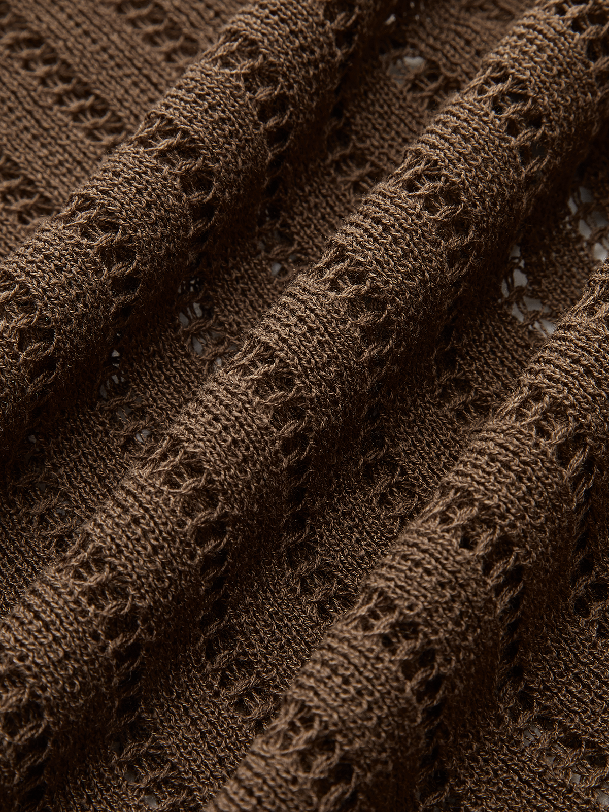 Polo Collar Tie-Front Knit Cardigan-Chicvia