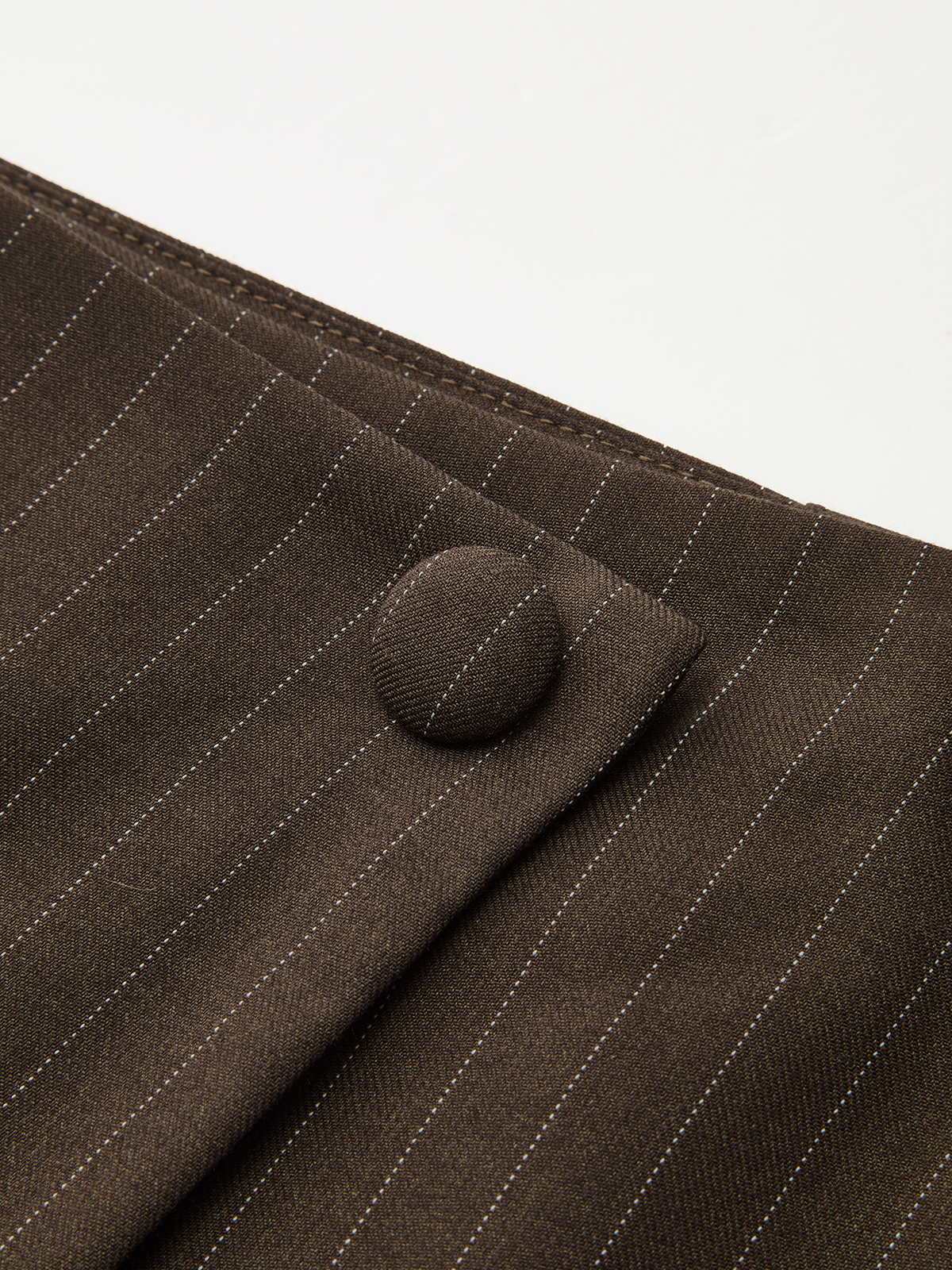 Pinstripe Wrap Mini Skirt-Chicvia