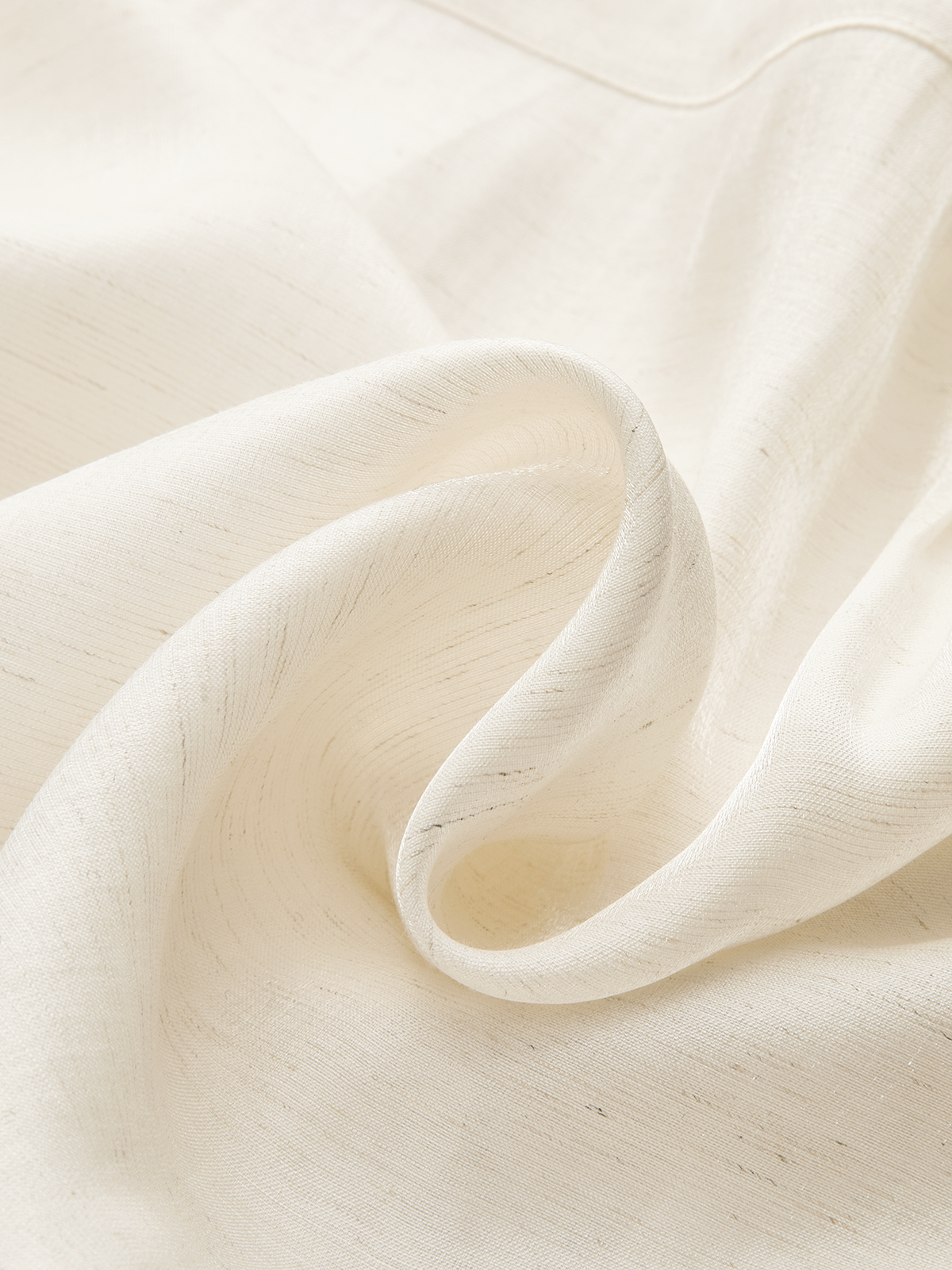 Linen Blend Cross-Over Wrap Shirt-Chicvia