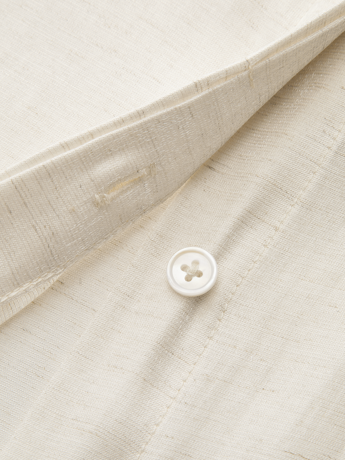 Linen Blend Cross-Over Wrap Shirt-Chicvia