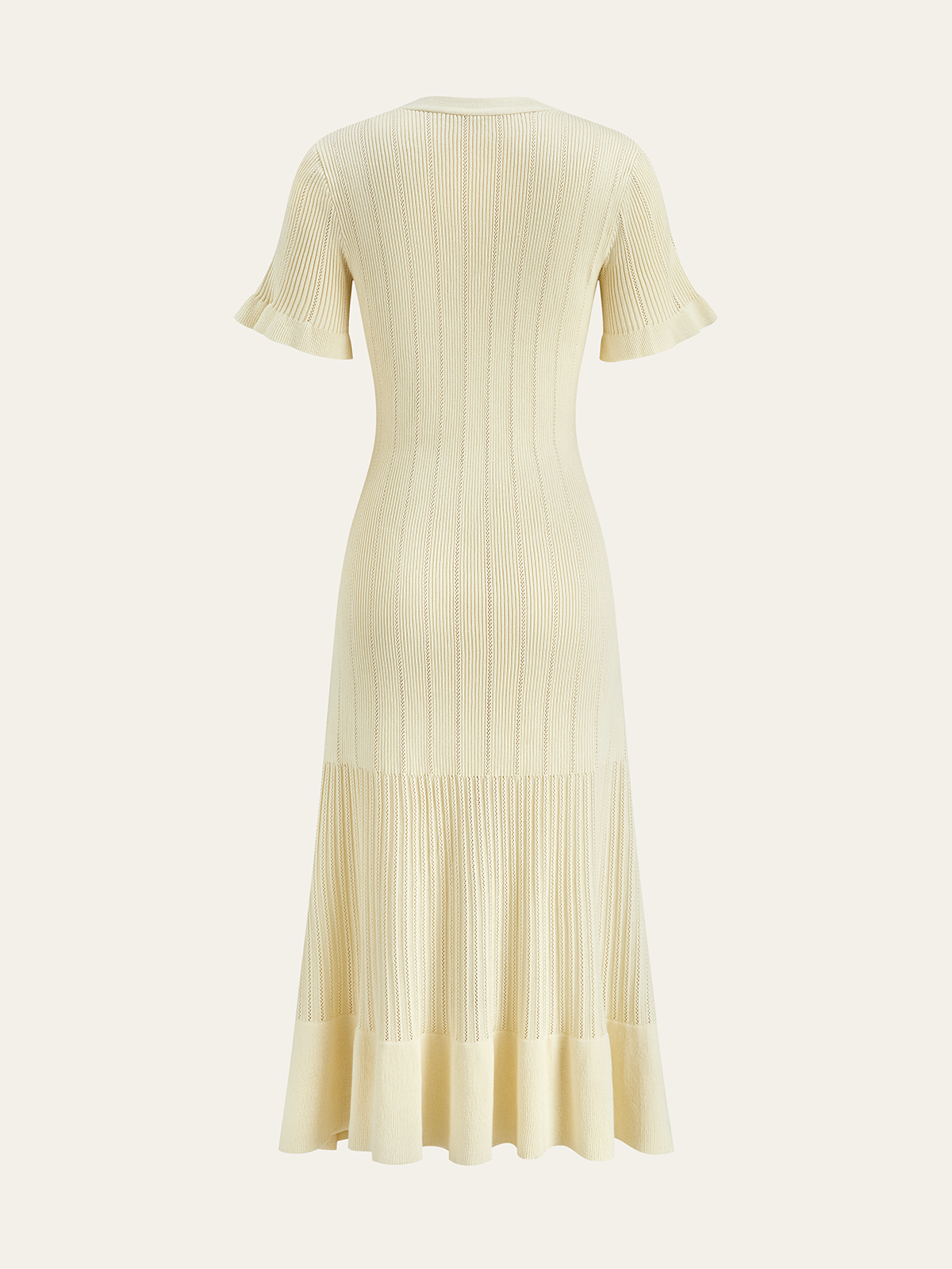 Knit Cardigan Midi Dress-Chicvia